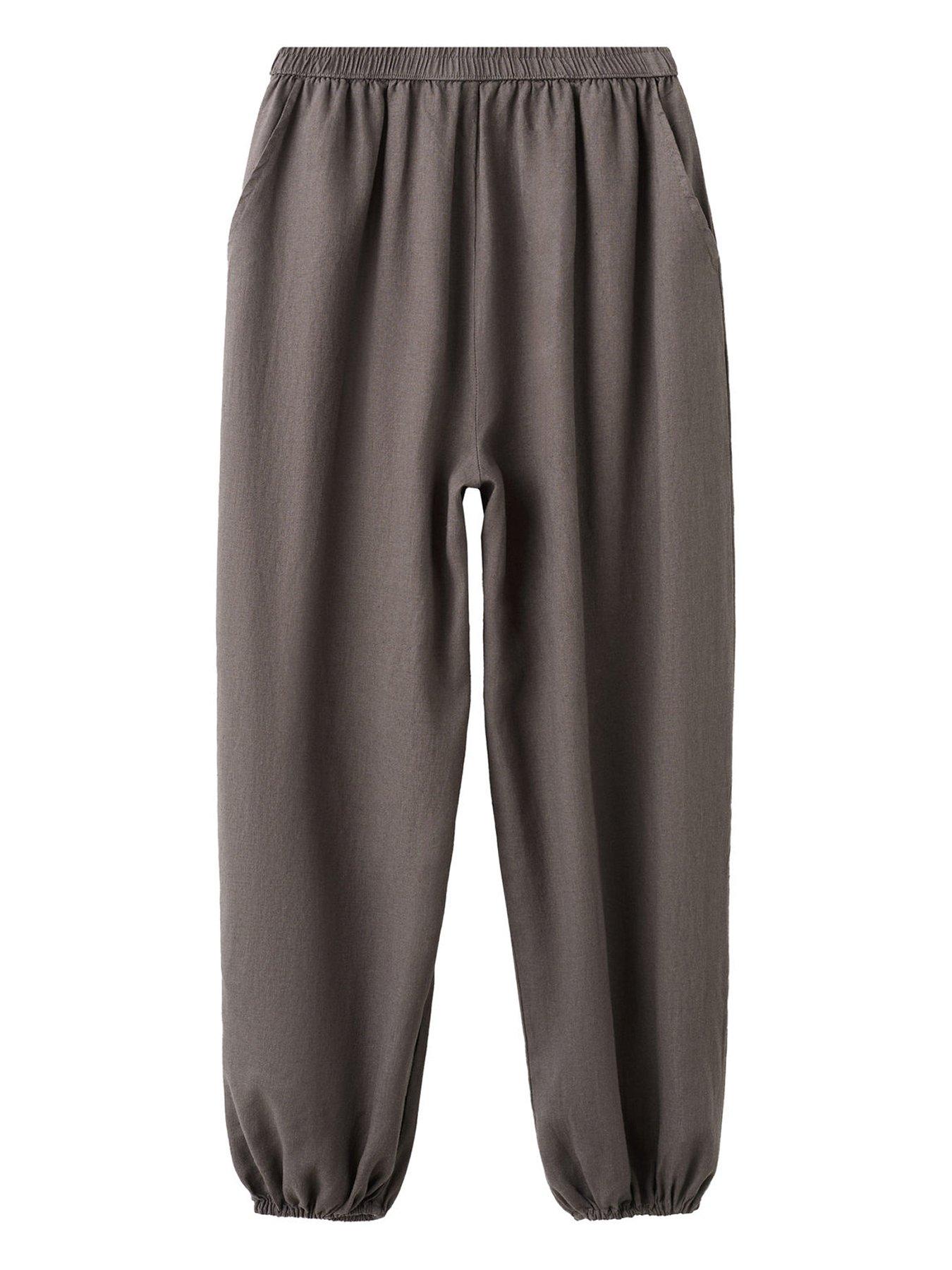  image of mango-girls-balloon-trousers-brown