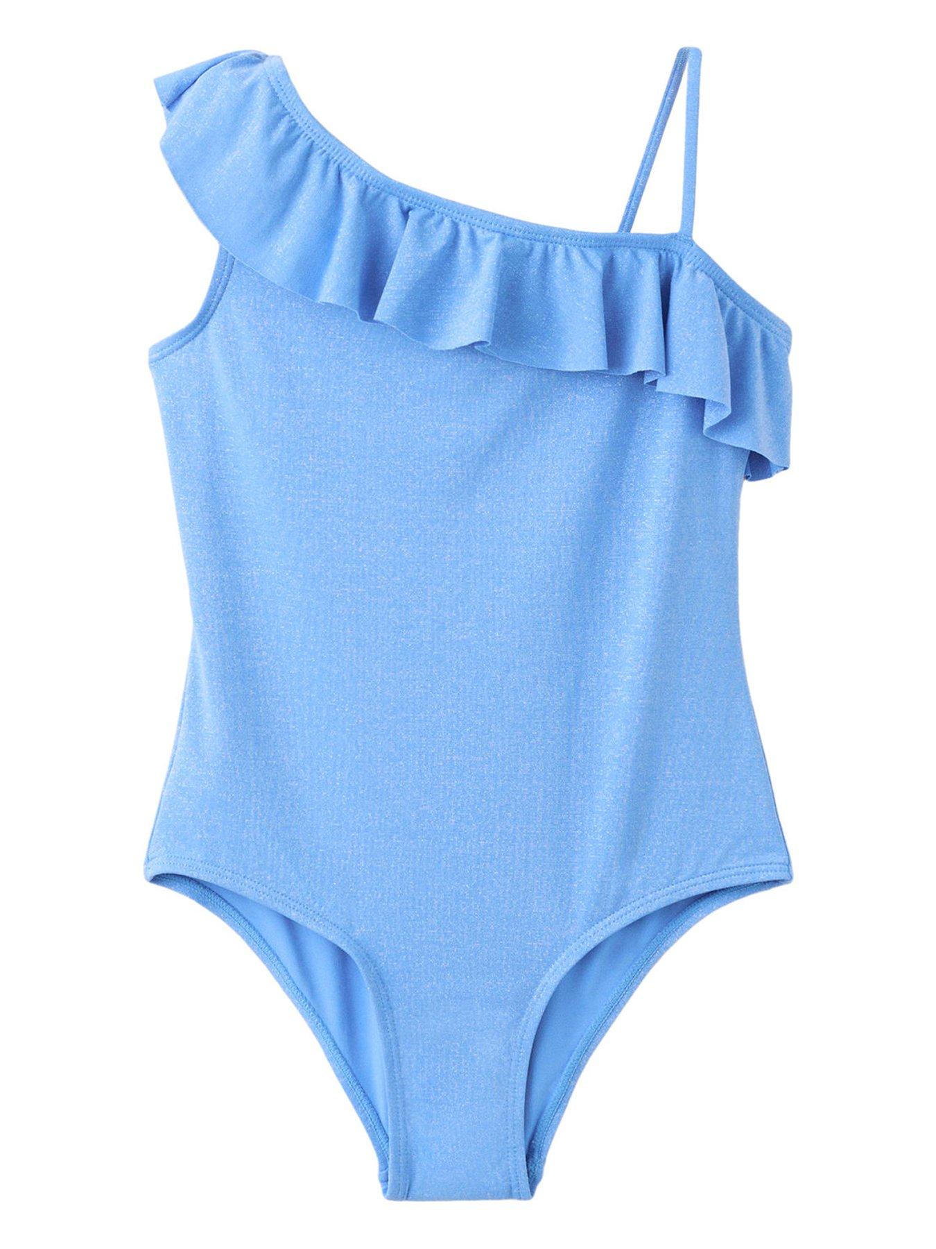 Mango Girls 1 Shoulder Swimsuit - Blue