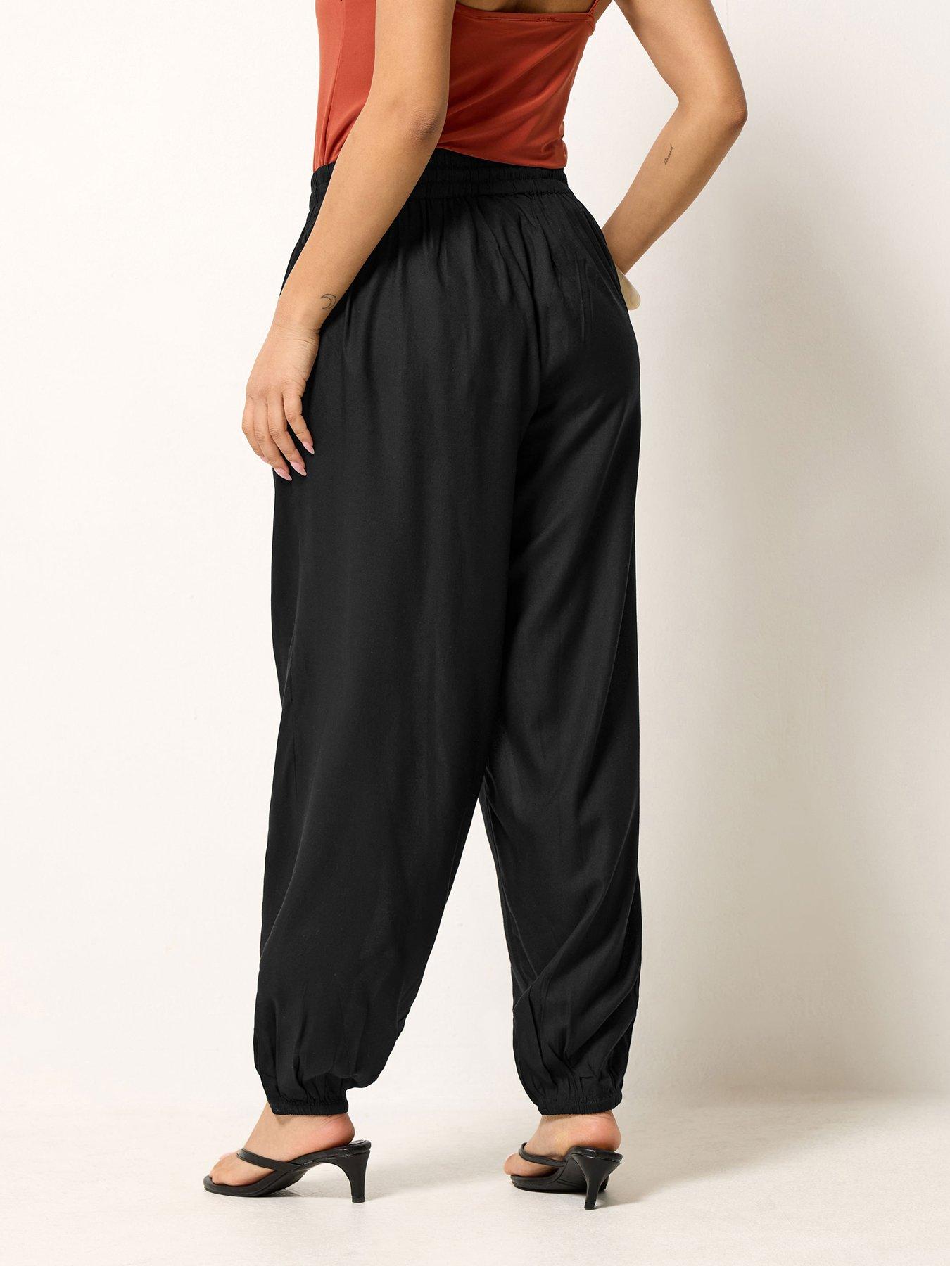 Image 2 of 4 of PixieGirl Petite Harem Trousers - Black