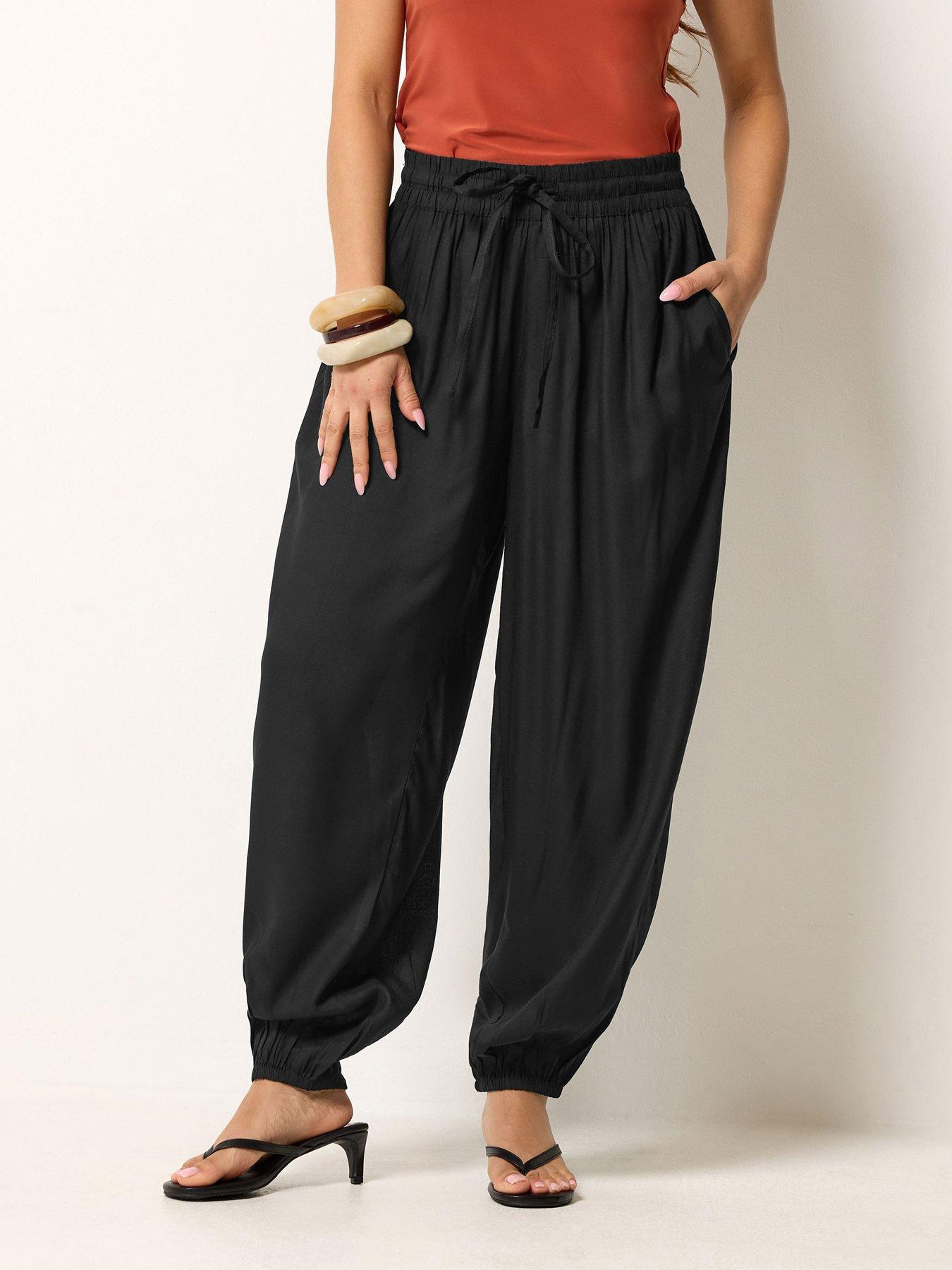 Image 3 of 4 of PixieGirl Petite Harem Trousers - Black