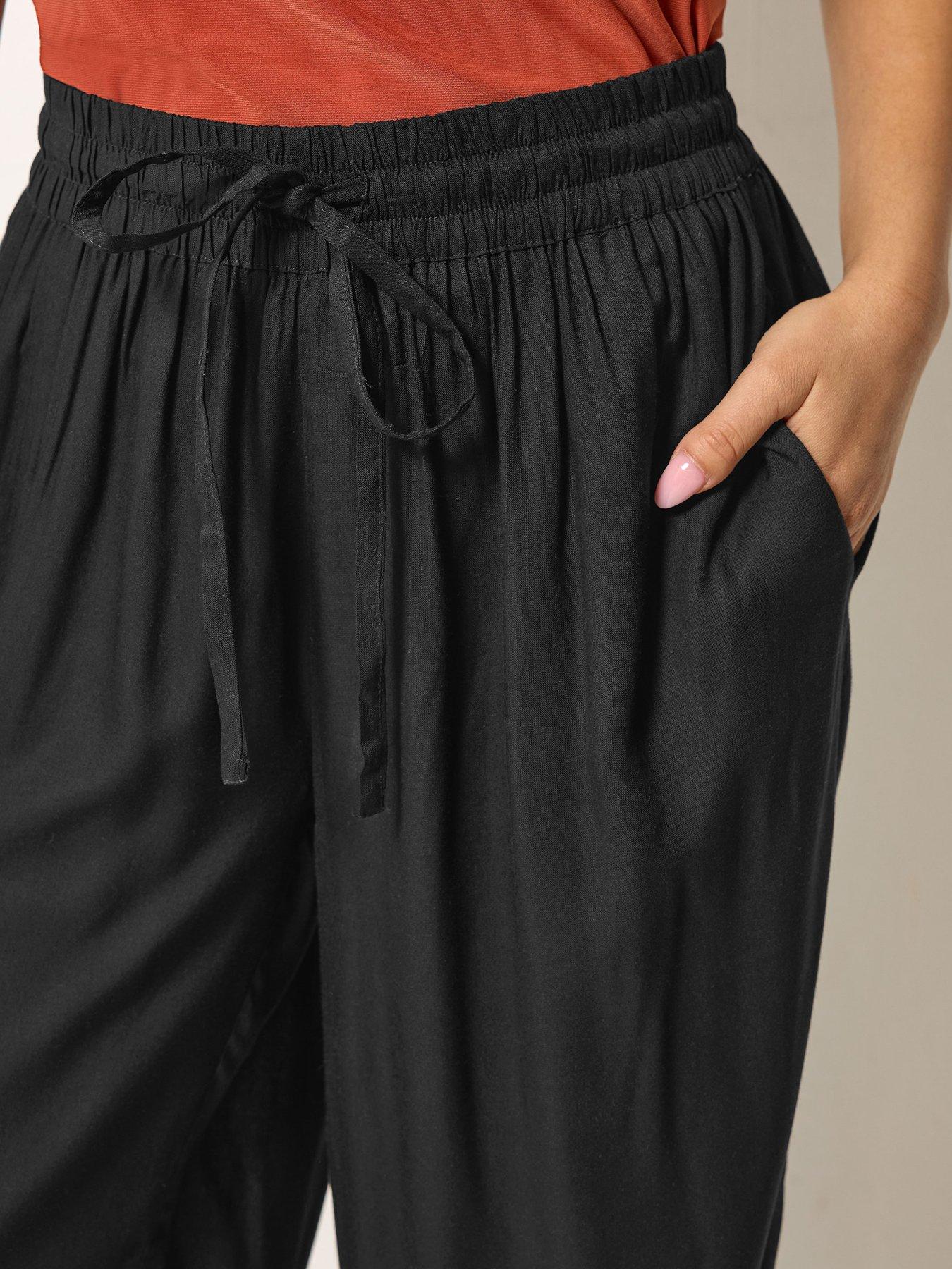 Image 4 of 4 of PixieGirl Petite Harem Trousers - Black