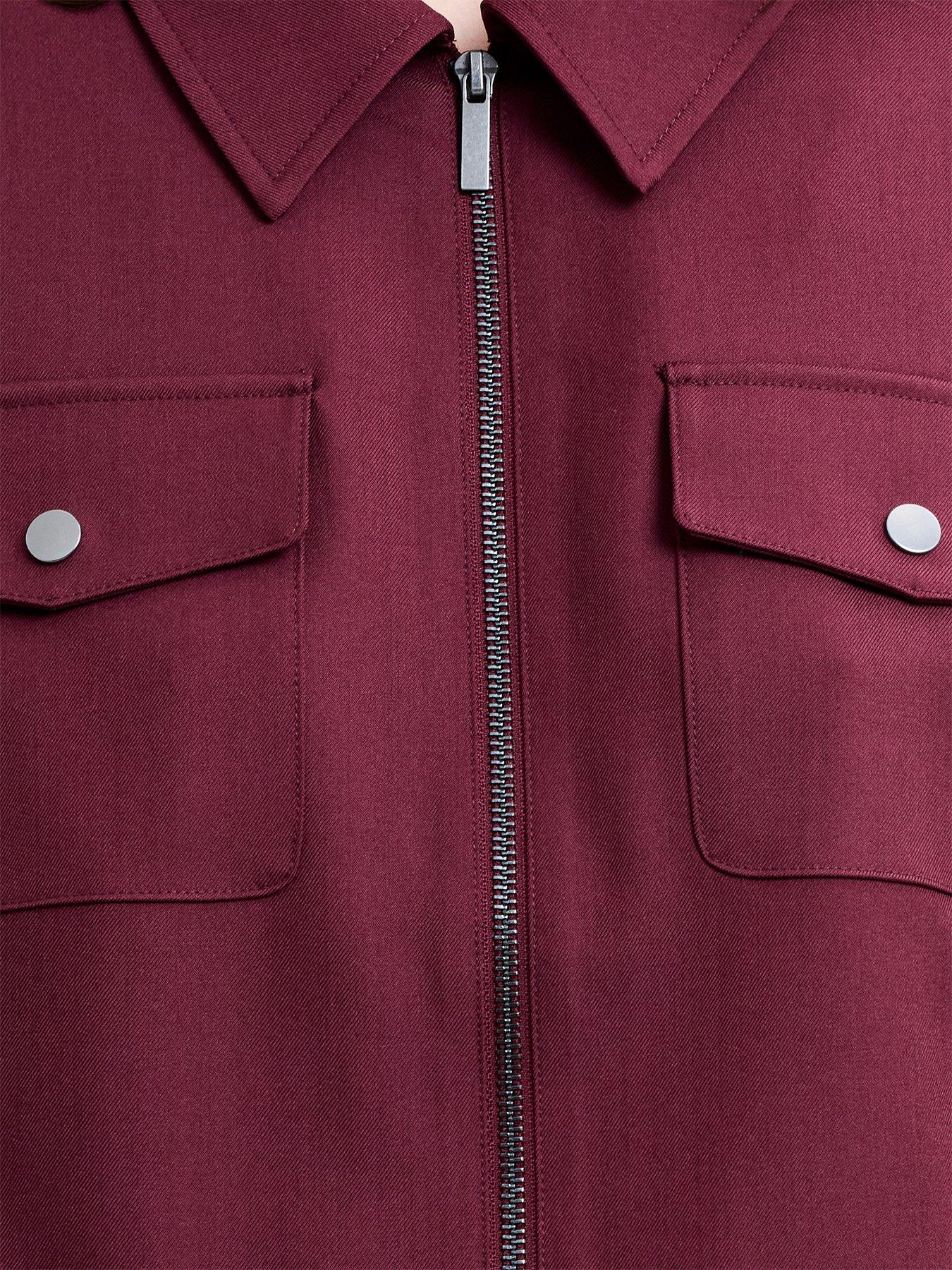  image of french-connection-structured-collar-zip-through-suiting-jacket
