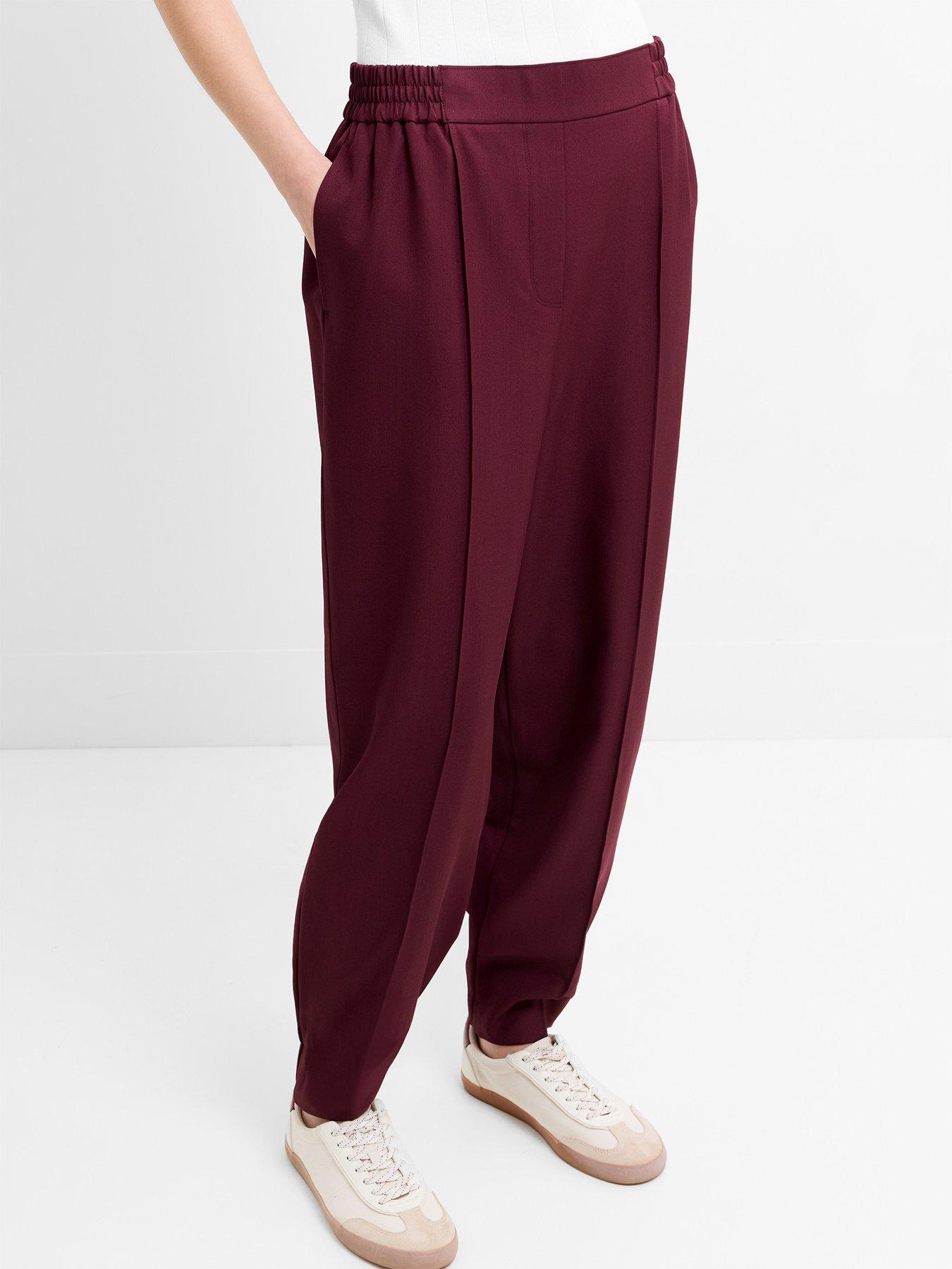 French Connection Barrel Leg Elasticated Suiting Trousers