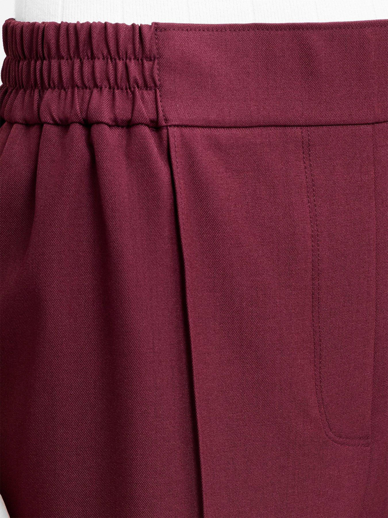  image of french-connection-barrel-leg-elasticated-suiting-trousers