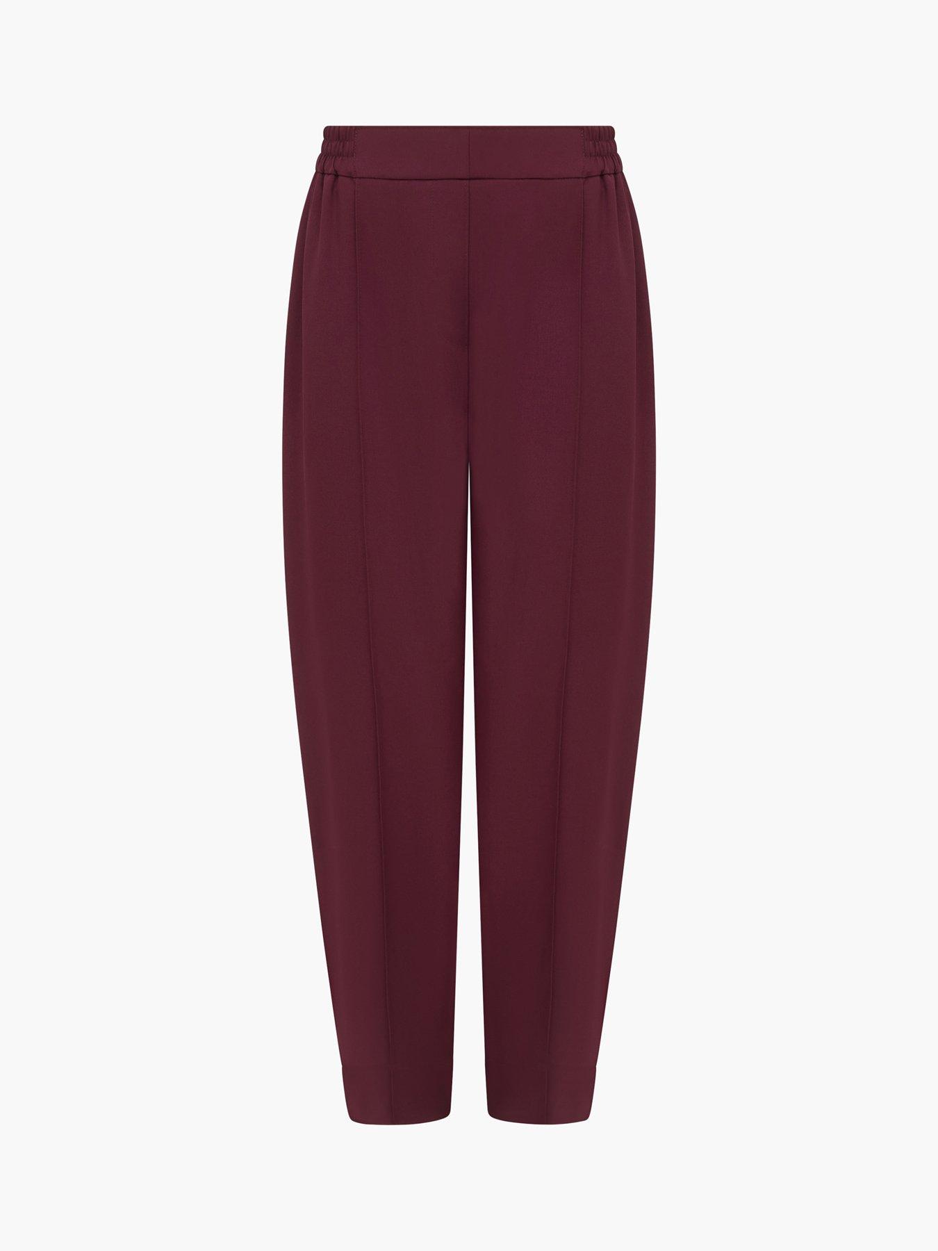  image of french-connection-barrel-leg-elasticated-suiting-trousers