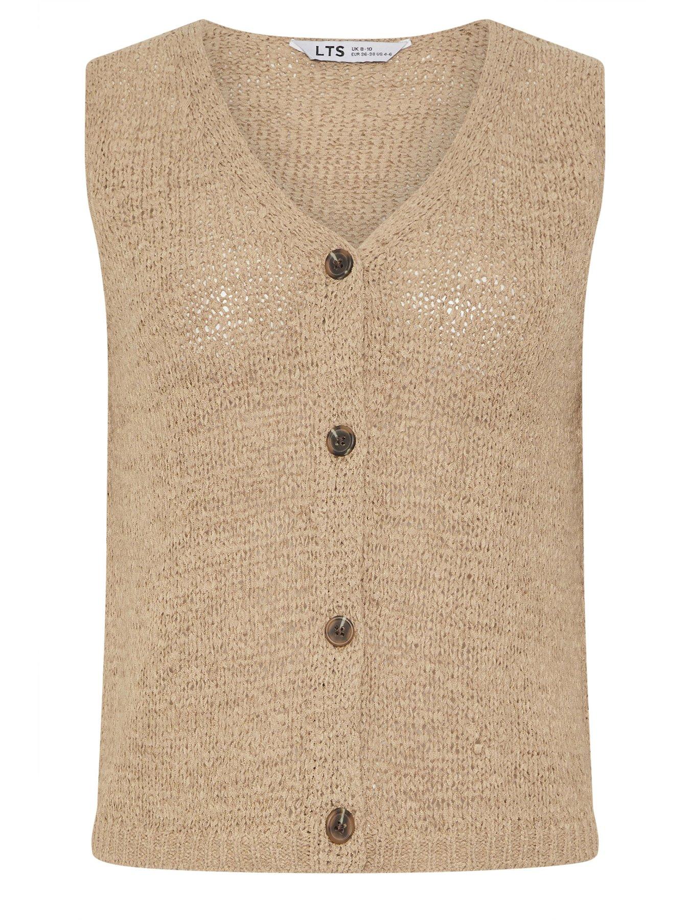 Image 5 of 5 of Long Tall Sally Tape Yarn Vest - Cream
