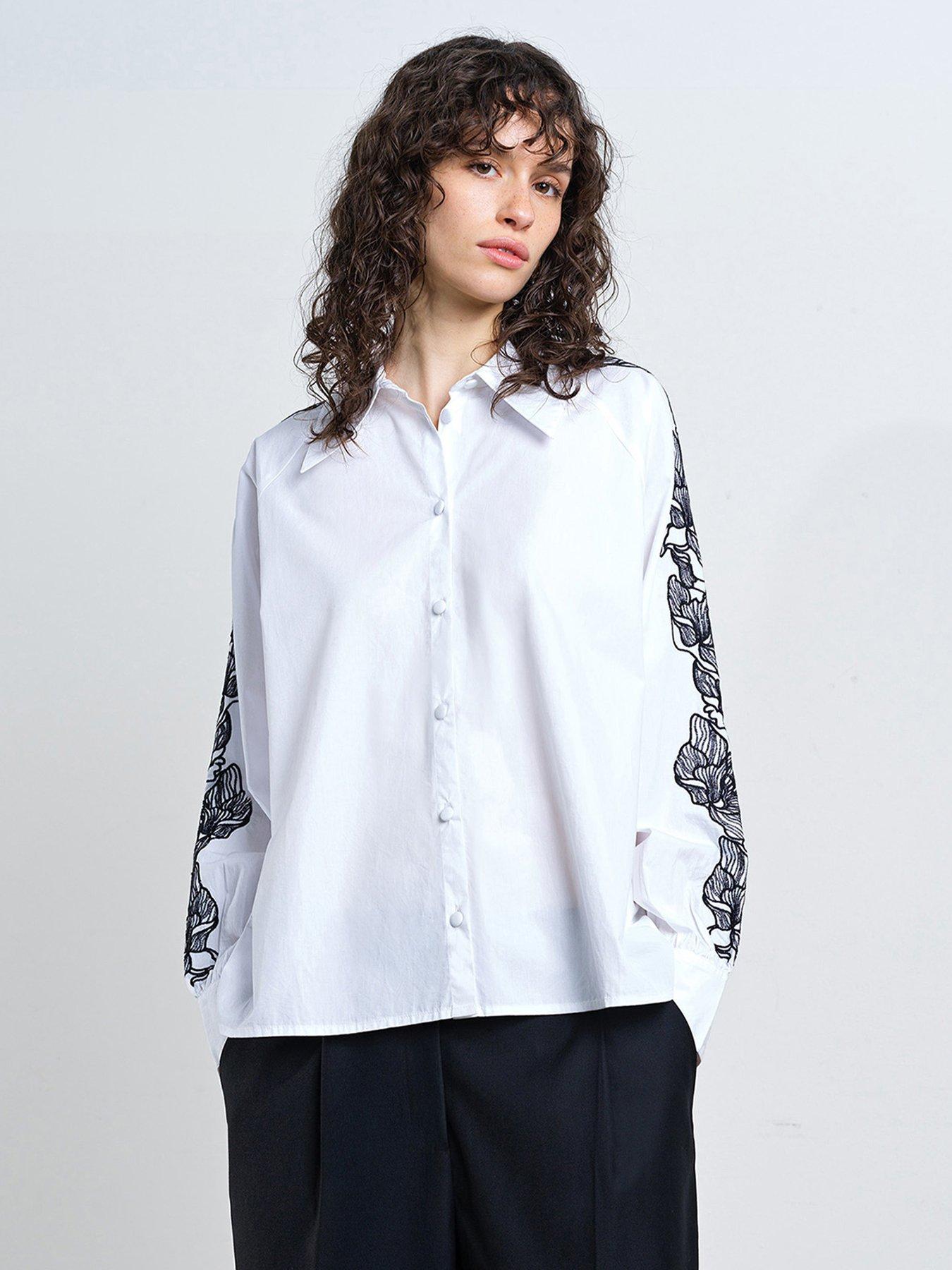 front image of french-connection-cotton-embroidered-long-sleeve-button-shirt