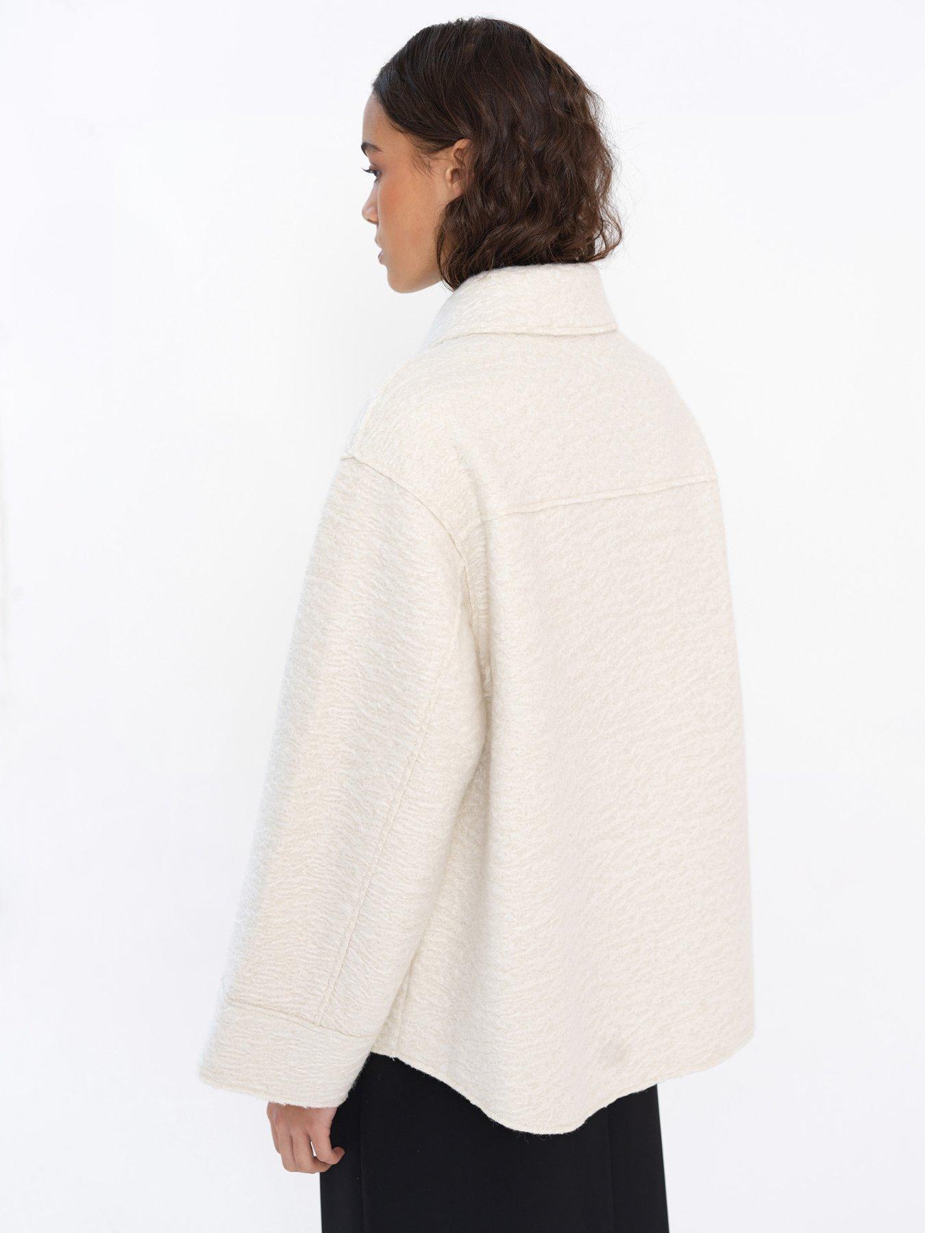  image of french-connection-collared-boucle-oversized-jacket