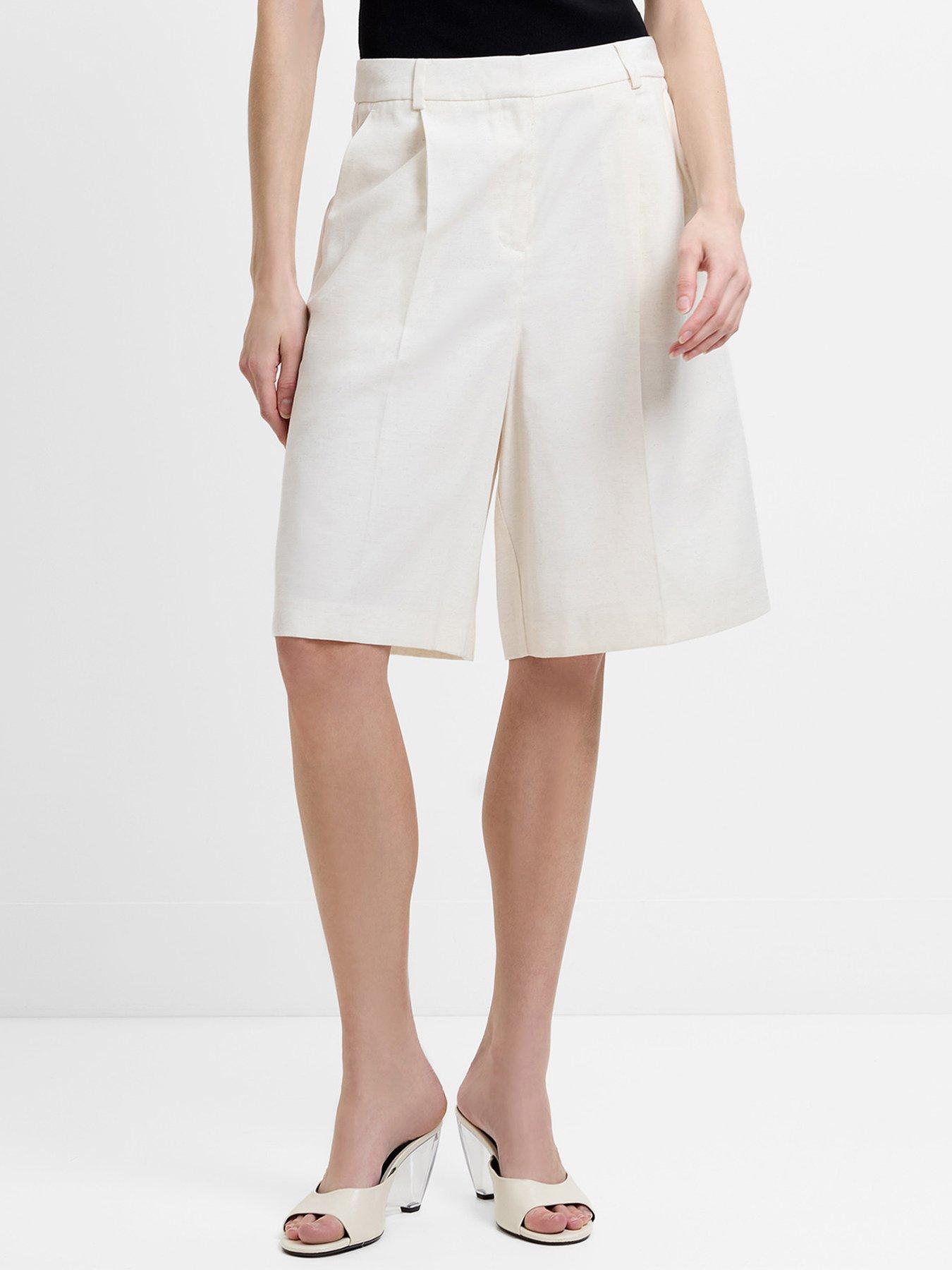 front image of french-connection-wide-bermuda-tailored-shorts