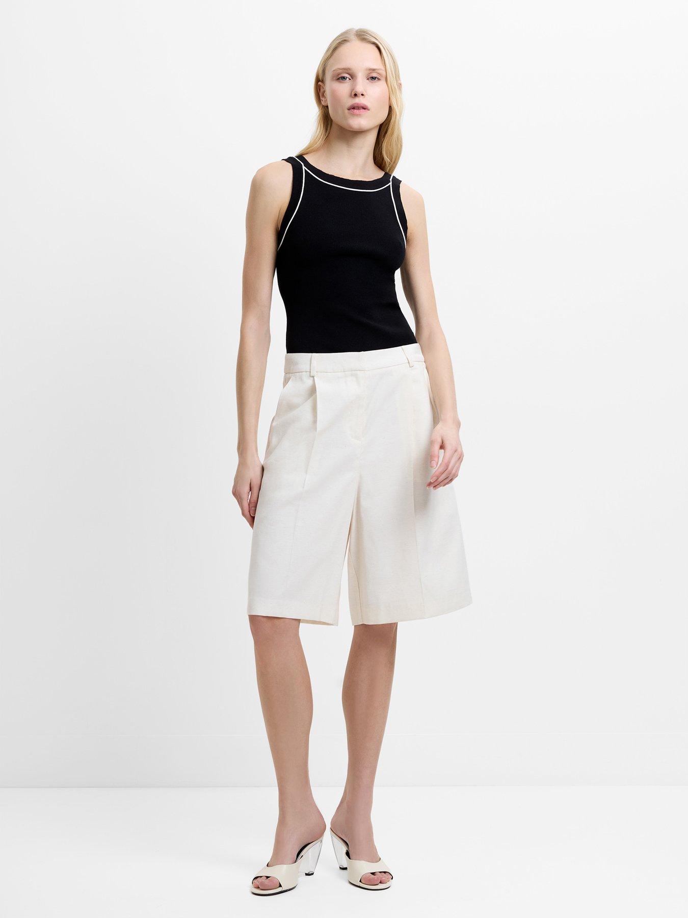 stillFront image of french-connection-wide-bermuda-tailored-shorts