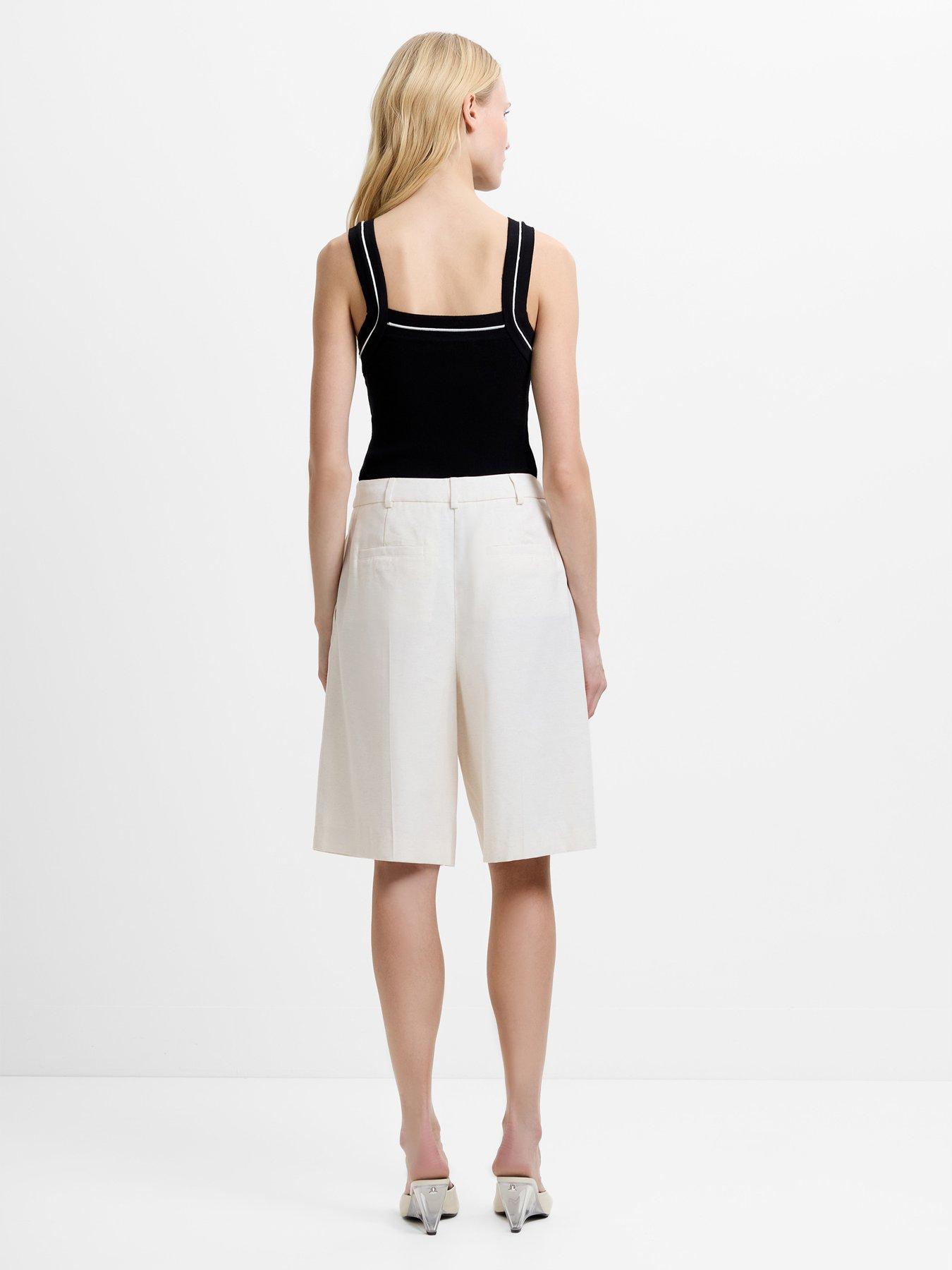  image of french-connection-wide-bermuda-tailored-shorts