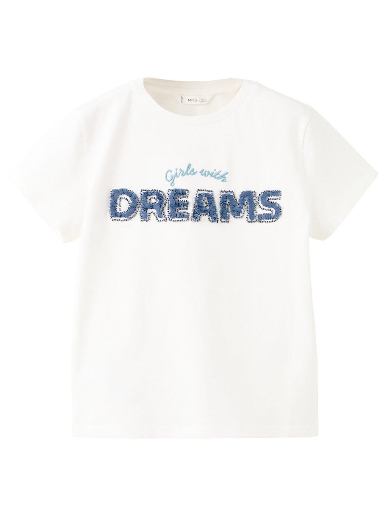 Mango Girls Dreams Short Sleeve T-shirt - Light Cream