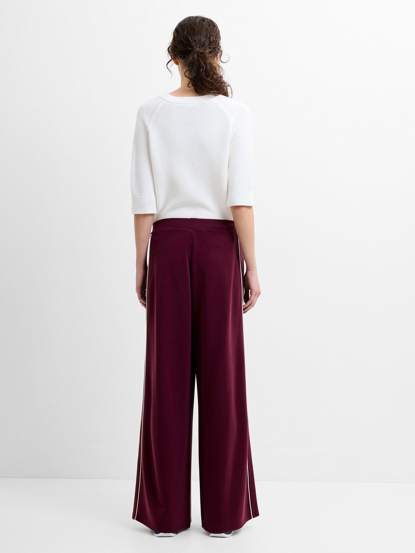 Image 3 of 5 of French Connection Side Stripe Wide Leg Elasticated Trousers