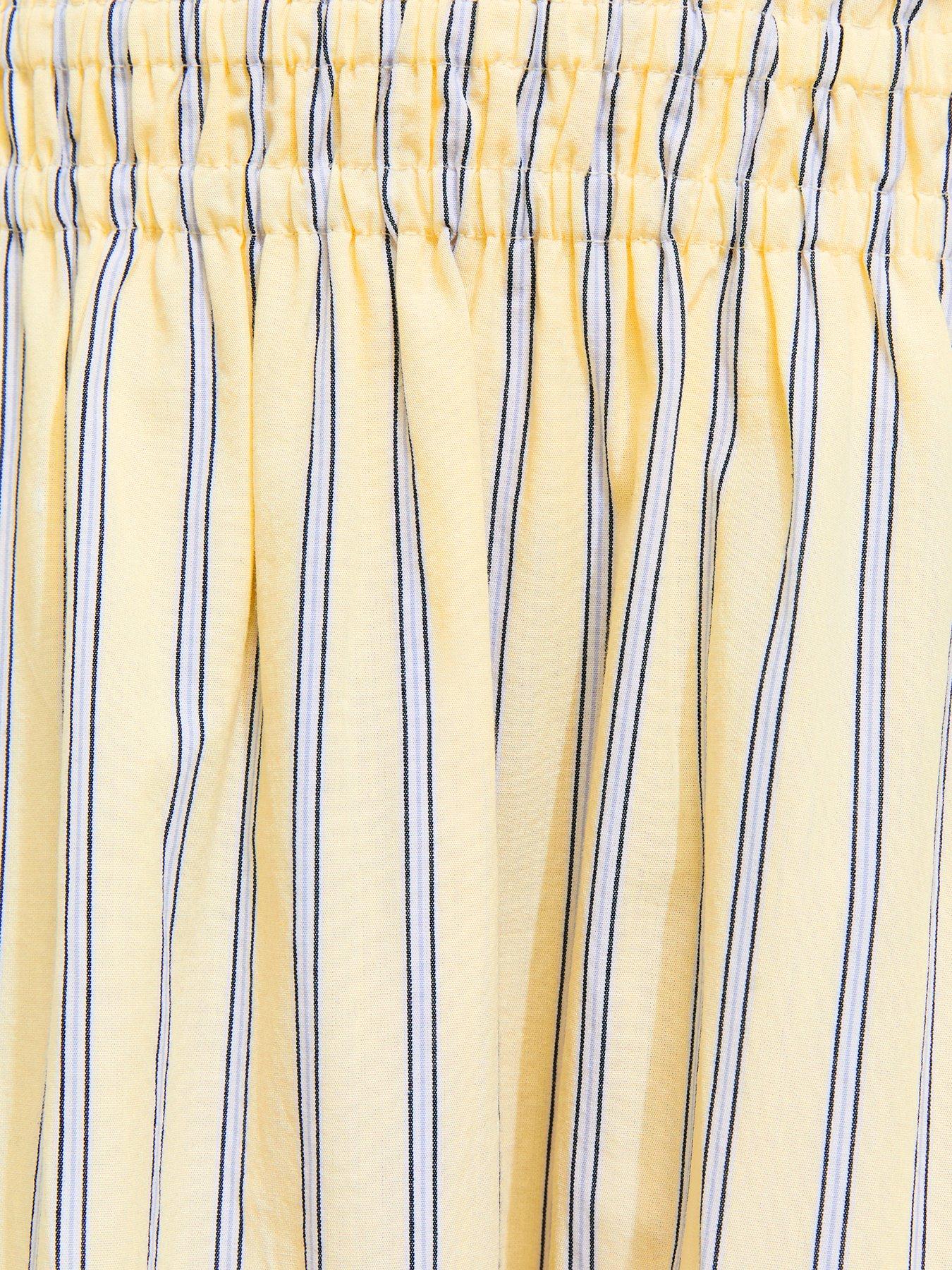 Image 5 of 5 of New Look Yellow Striped Midi Skirt