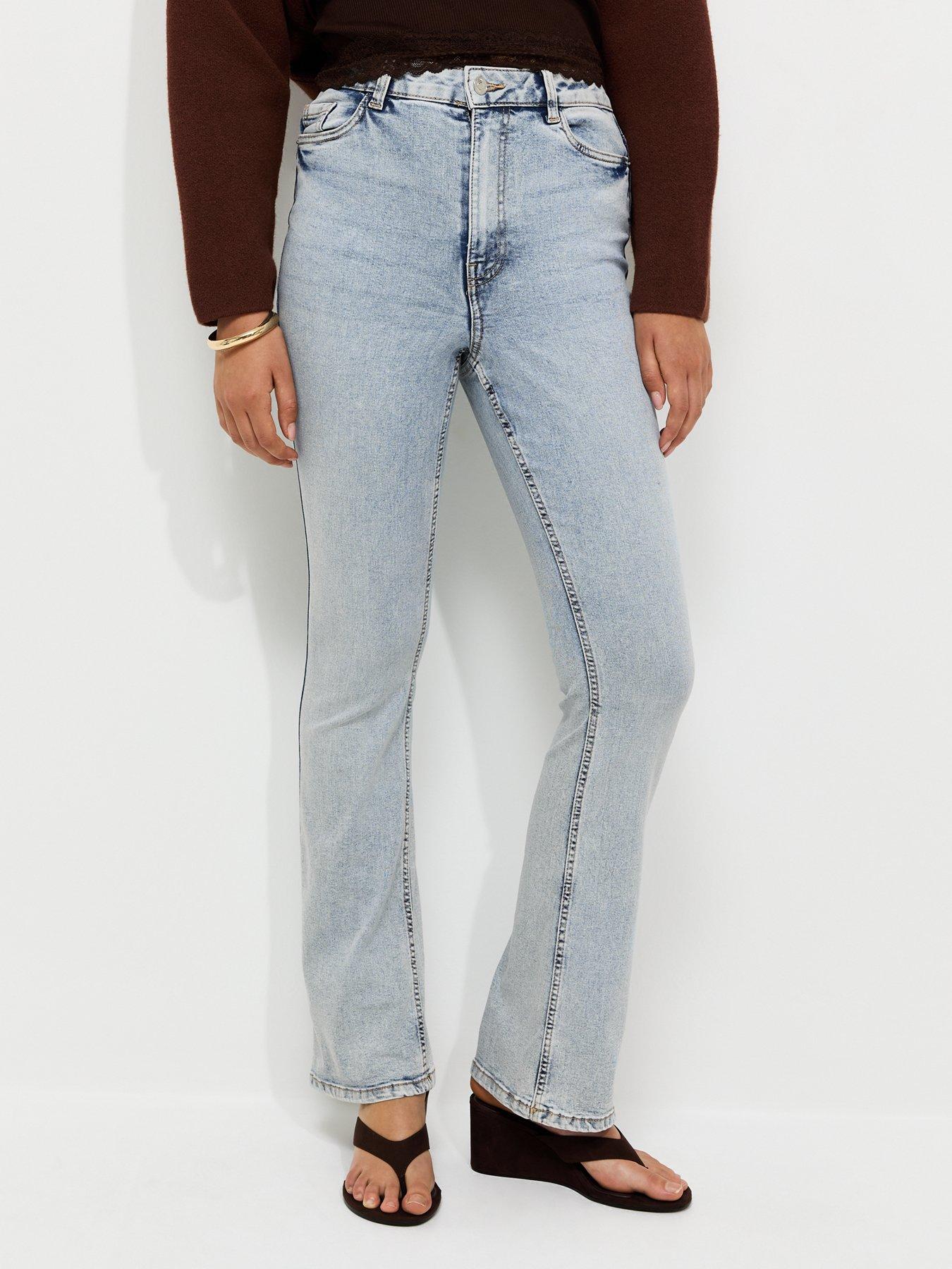 New Look Pale Waist Enhance Quinn Bootcut Stretch Denim Jeans - Blue