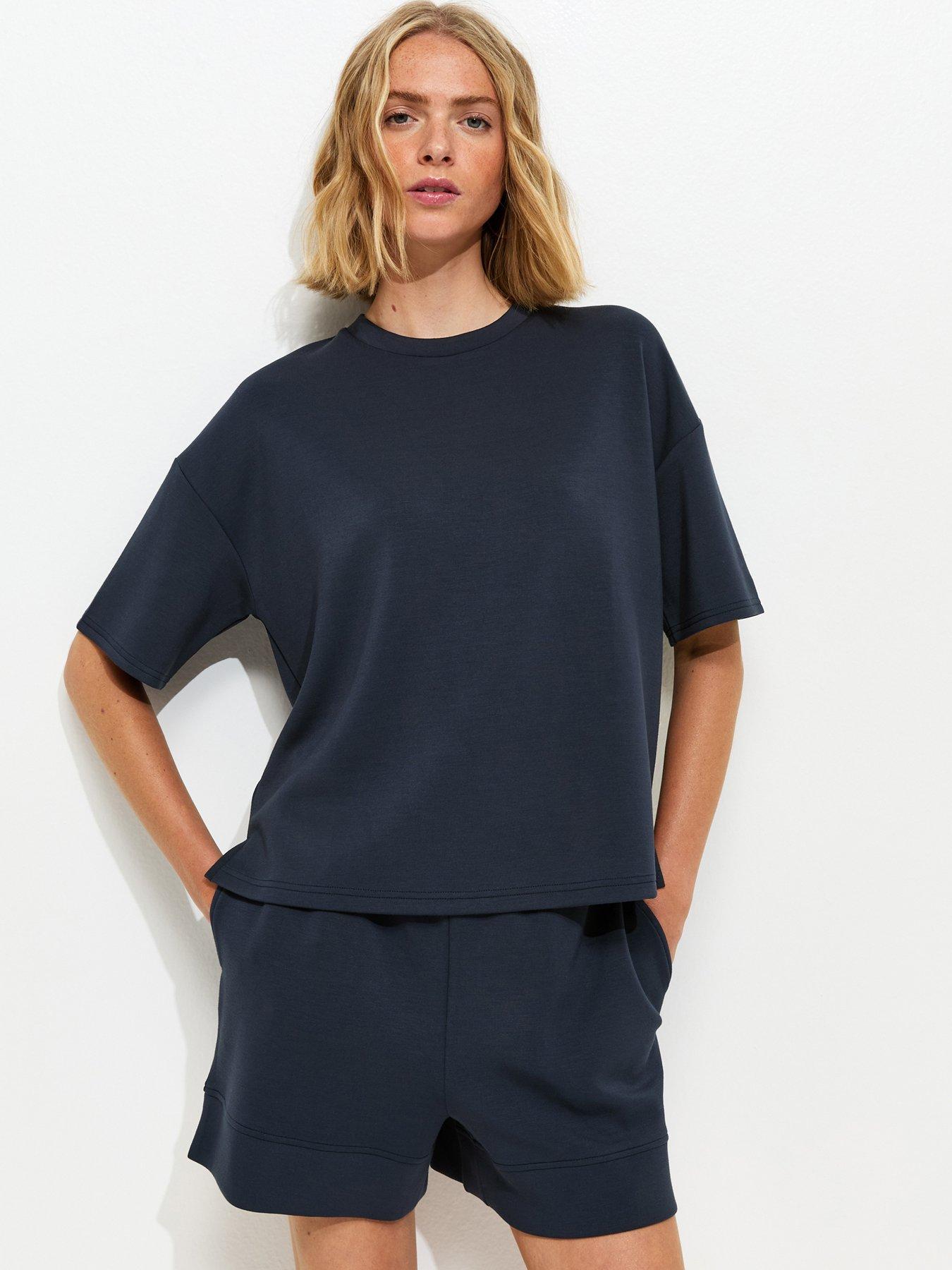 New Look Premium Navy Co-ord Jersey Shorts