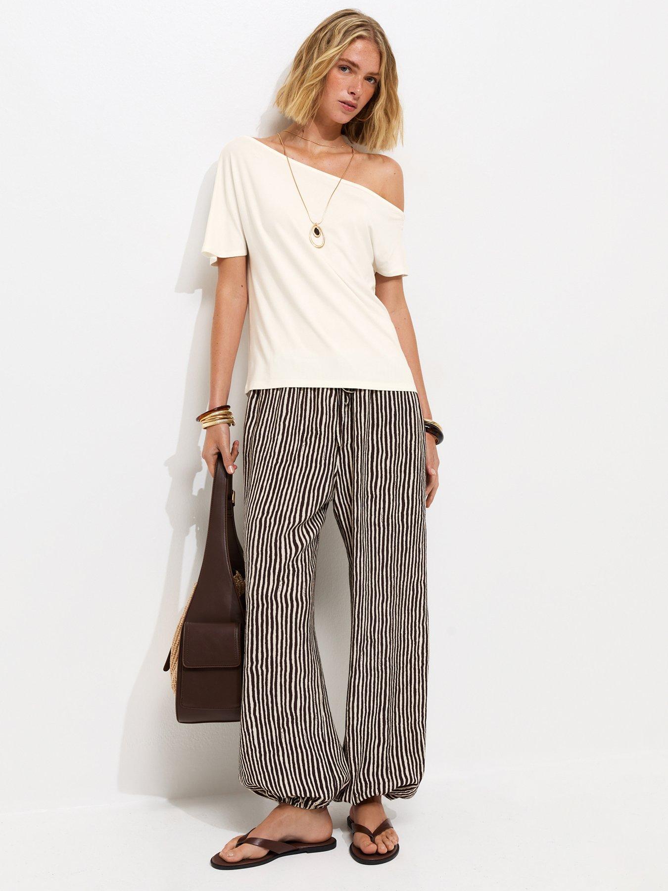  image of new-look-jersey-off-the-shoulder-top-cream