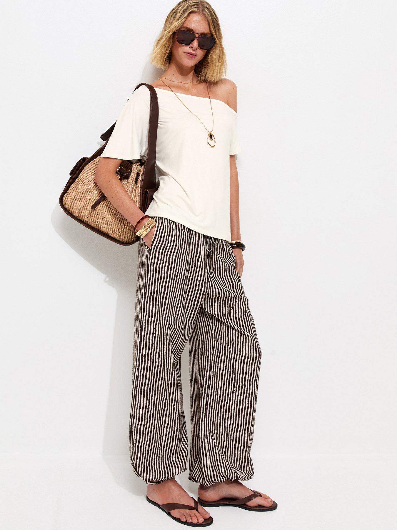  image of new-look-jersey-off-the-shoulder-top-cream