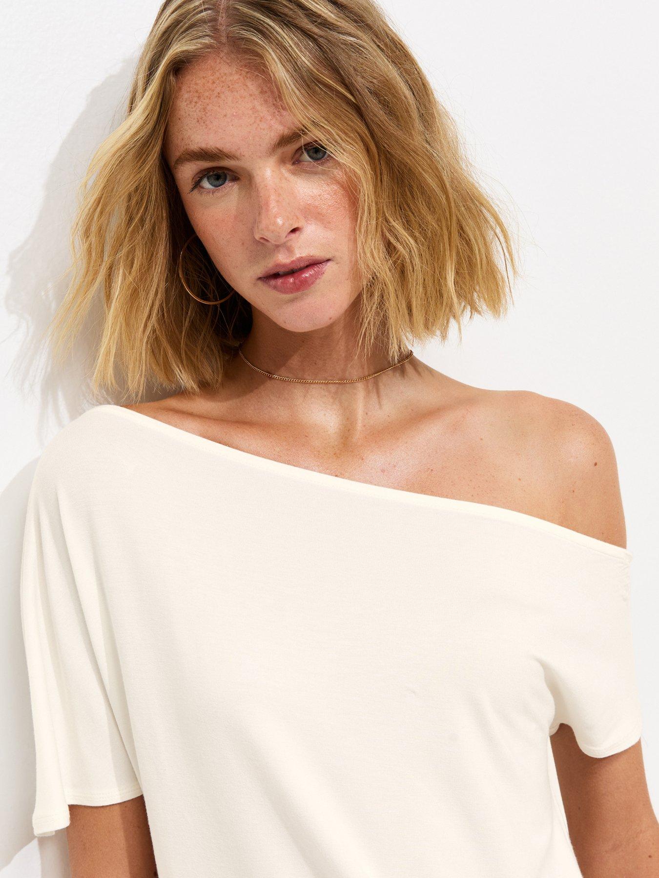  image of new-look-jersey-off-the-shoulder-top-cream