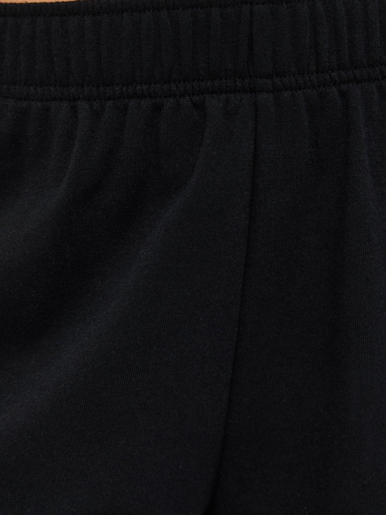 Image 5 of 5 of New Look Side Stripe Jersey Running Shorts - Black