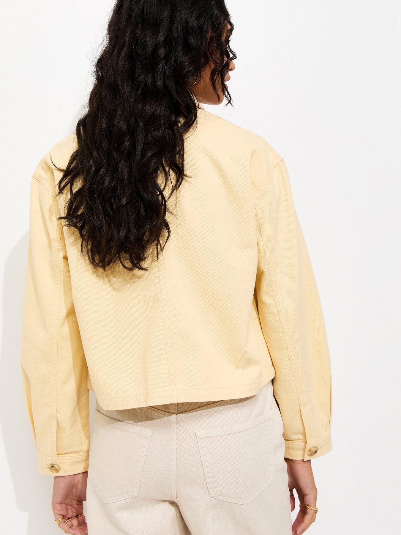 Image 2 of 6 of New Look Flap Pocket Cotton Shacket - Light Yellow