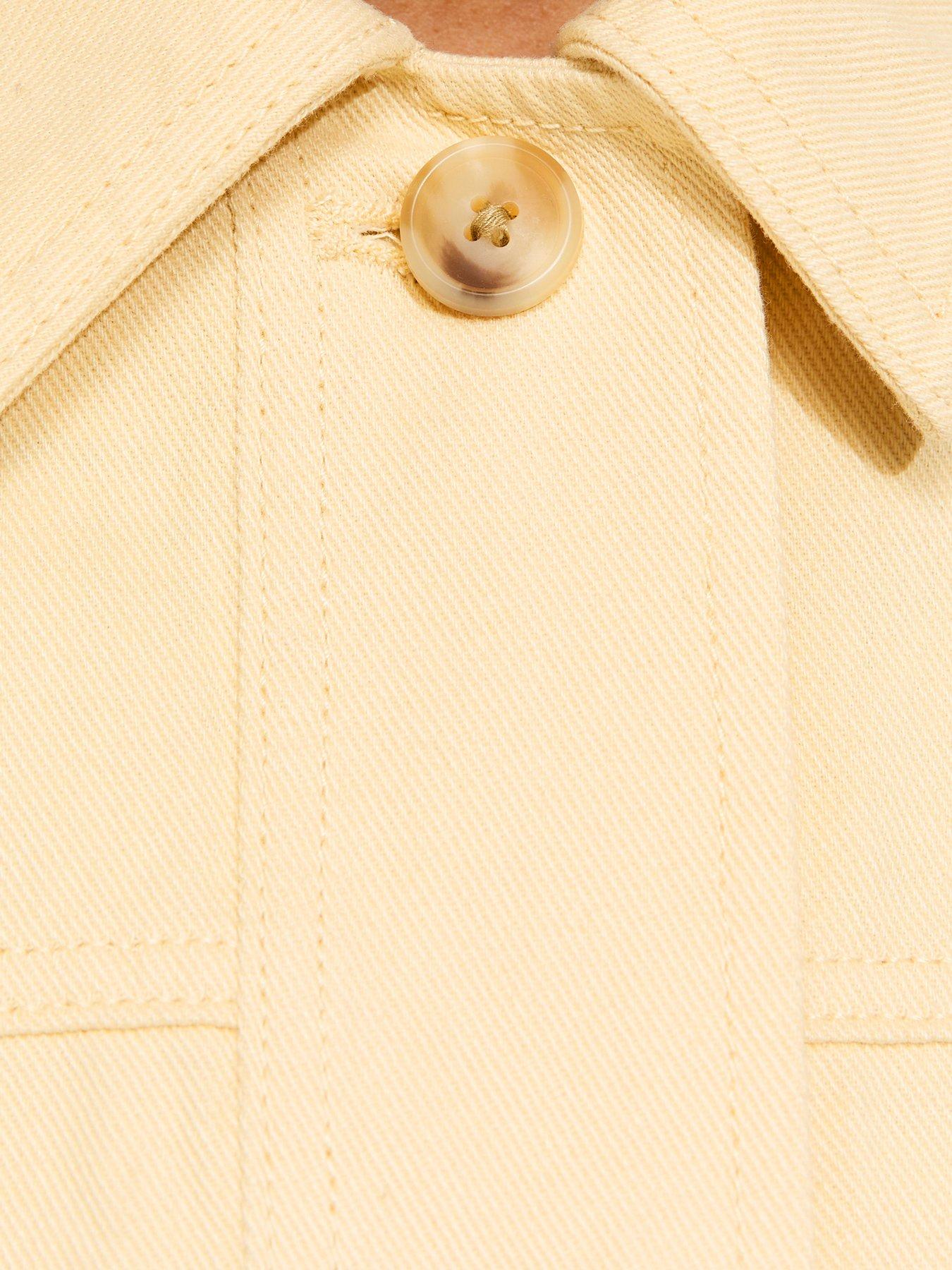Image 6 of 6 of New Look Flap Pocket Cotton Shacket - Light Yellow