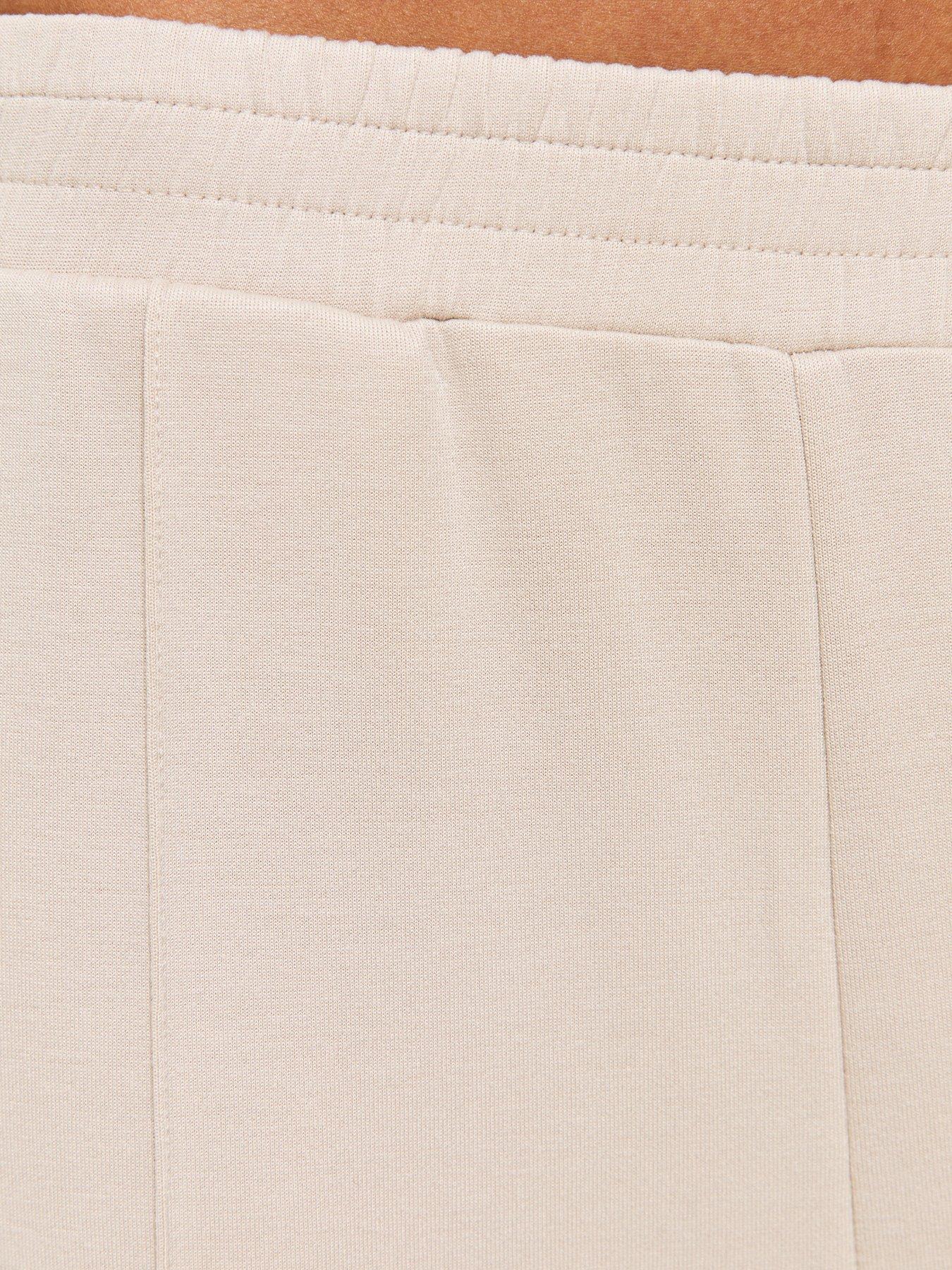 Image 5 of 5 of New Look Premium Stone Wide Leg Co-ord Joggers - Beige