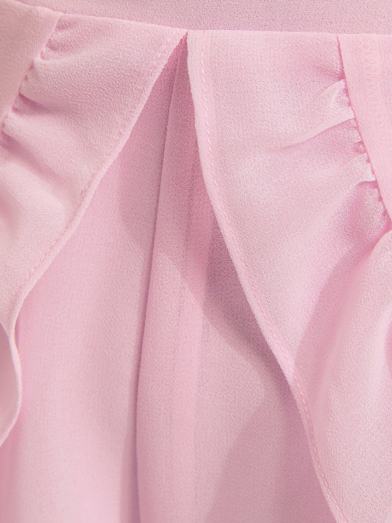 Image 5 of 5 of New Look 915 Girls Chiffon Walkthrough Playsuit - Light Pink