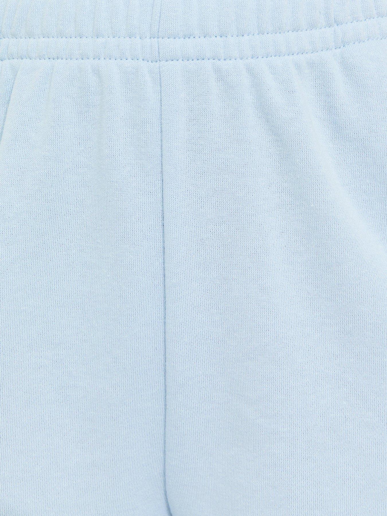 Image 5 of 5 of New Look Jersey Jogger Shorts - Light Blue
