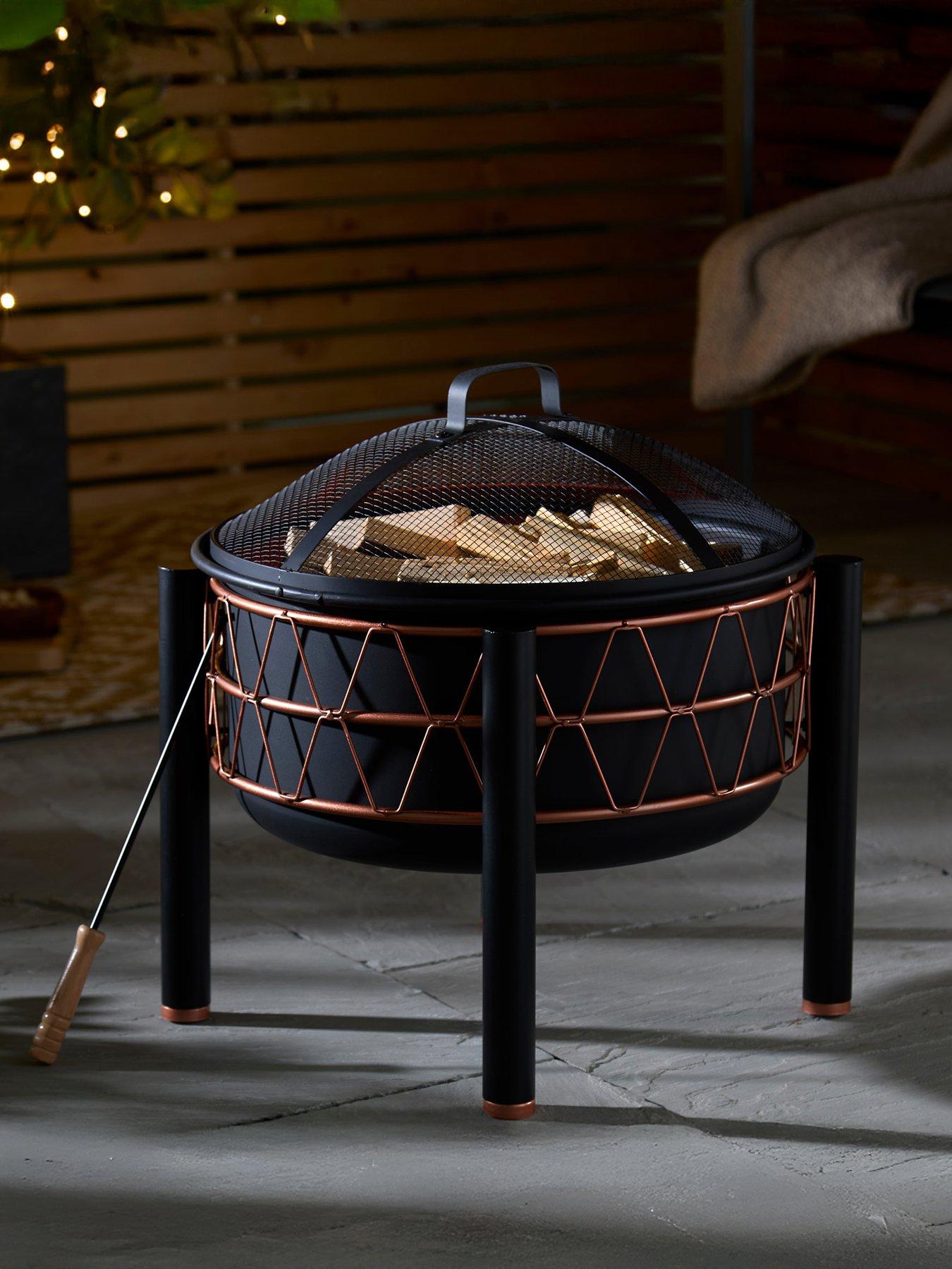 Vonhaus Black & Copper Fire Pit