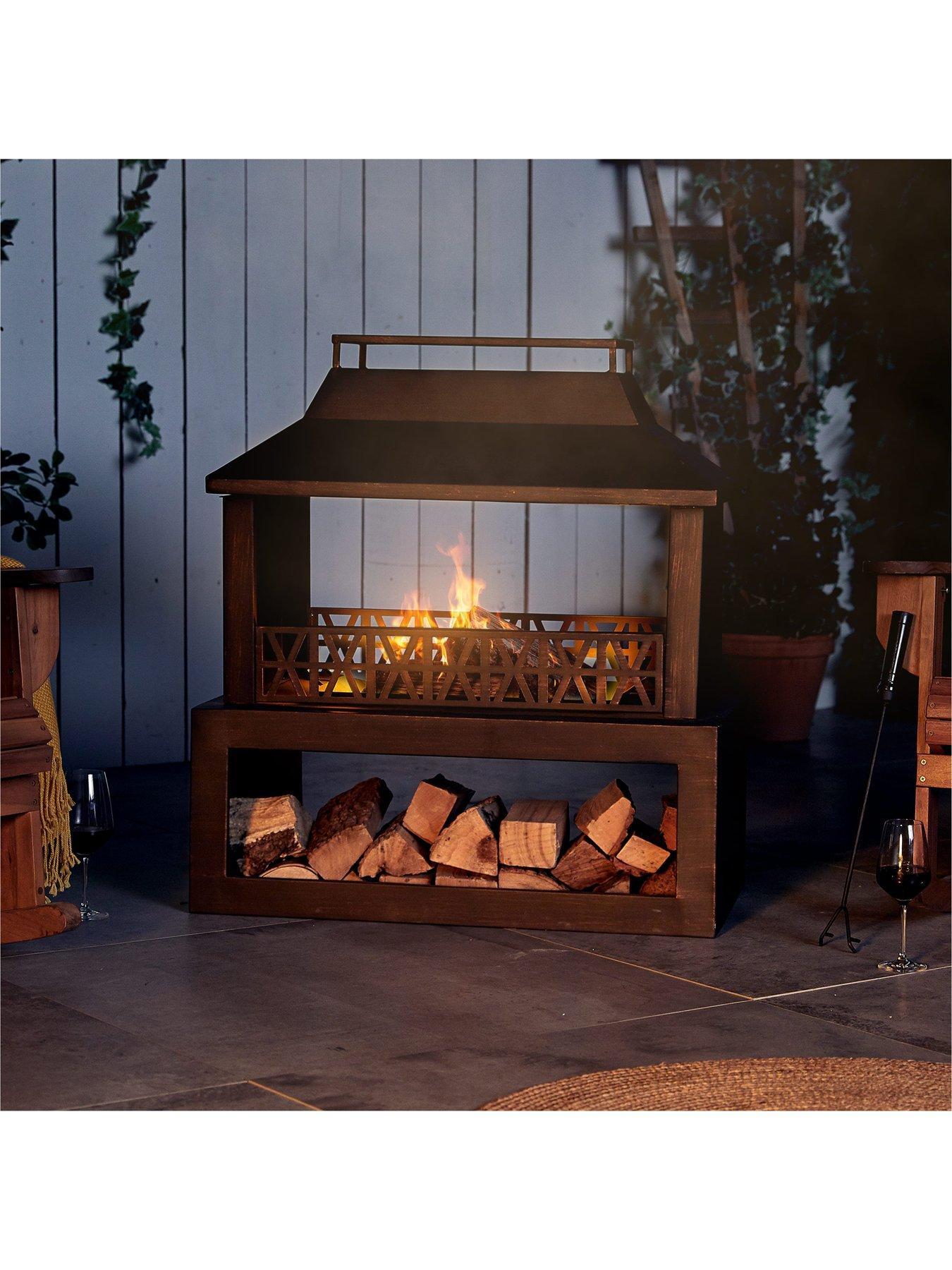 Image 4 of 7 of Vonhaus Outdoor Fireplace