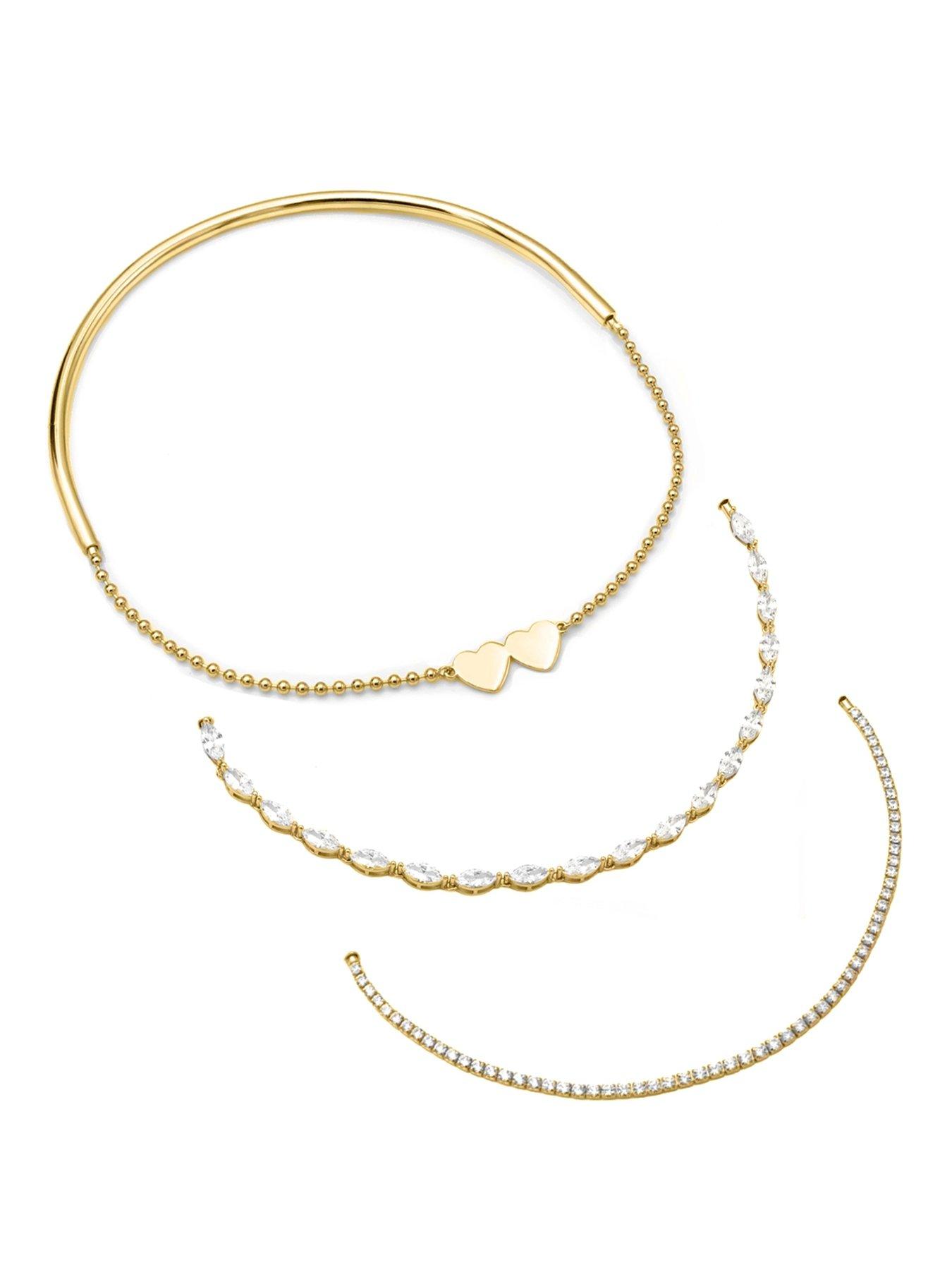 Say It With Detachable Choker Necklace Set - Yellow Gold