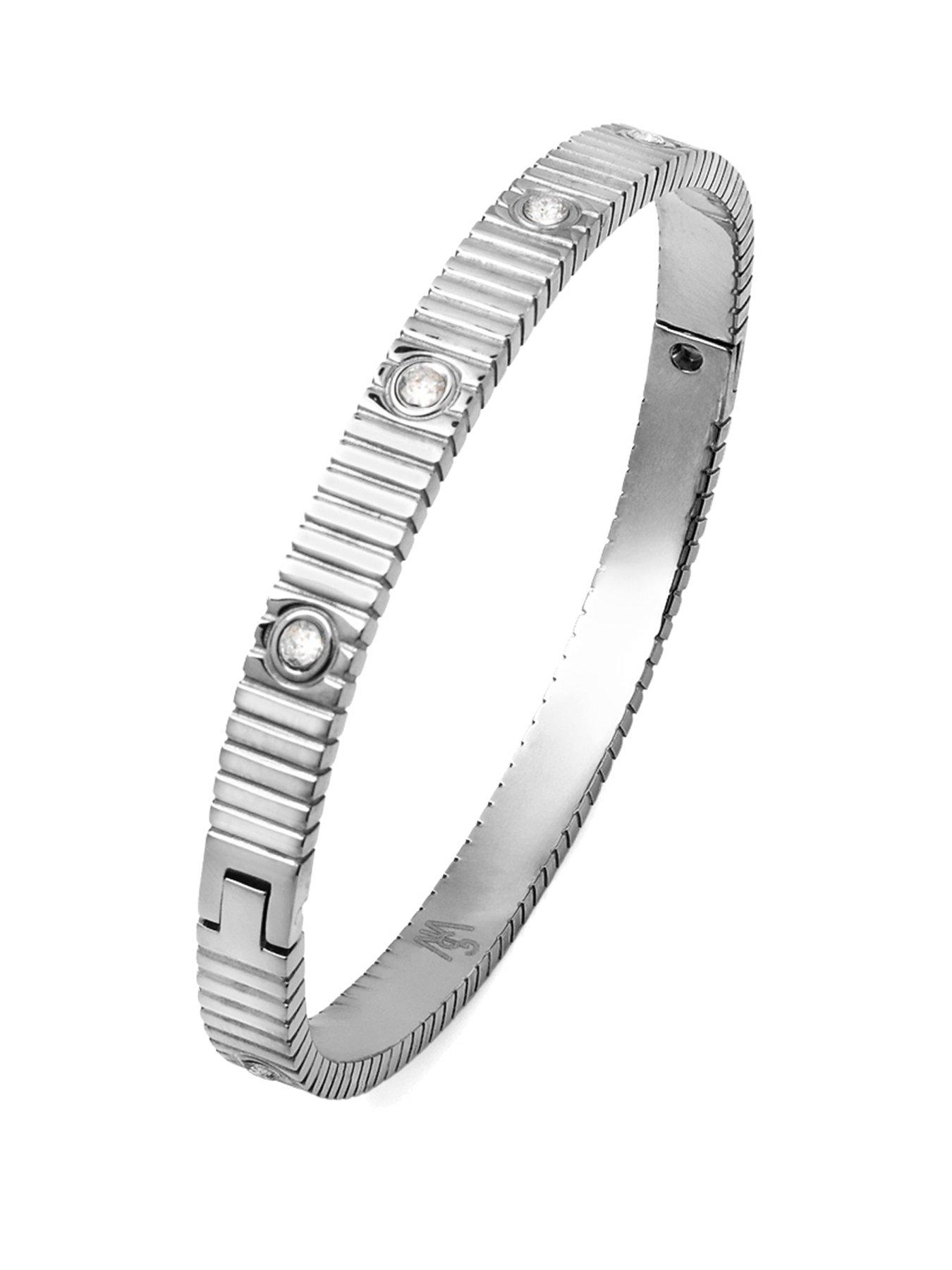 front image of say-it-with-love-bangle-silver