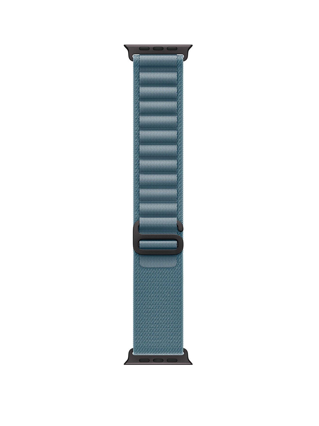 Apple Watch 49mm Light Blue Alpine Loop - Medium - Black Titanium Finish