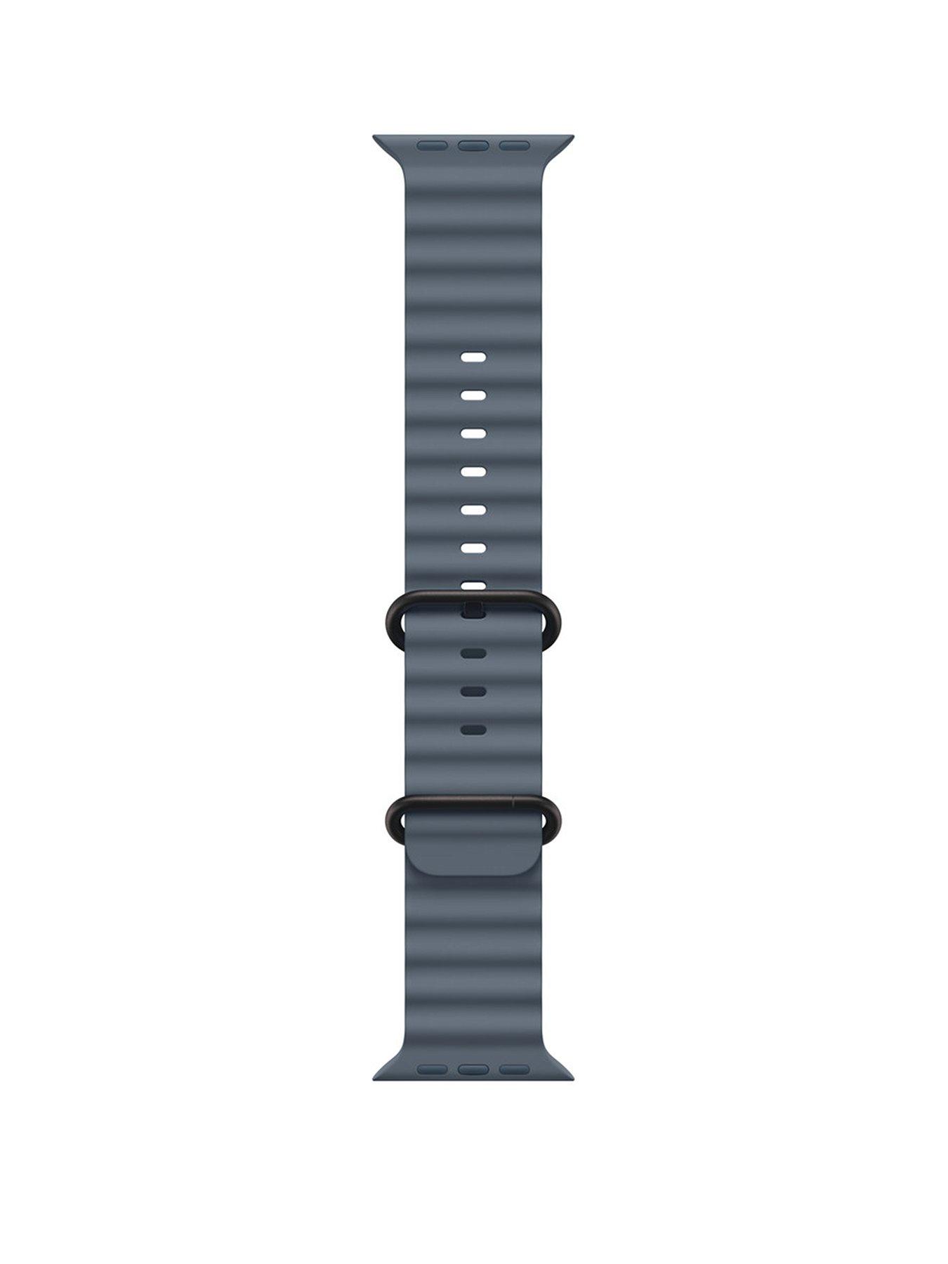 Apple Watch 49mm Anchor Blue Ocean Band - Black Titanium Finish