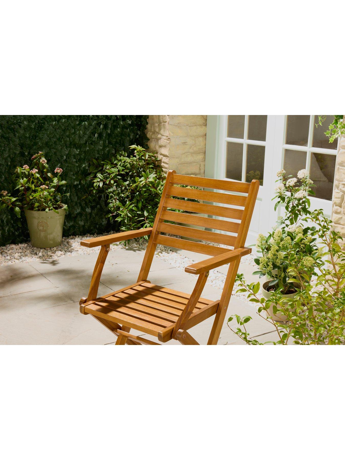 Image 3 of 5 of Vonhaus Cannes 2 Pack Wooden Folding Chairs