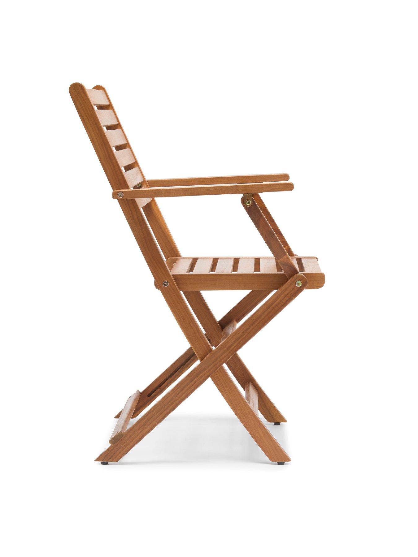 Image 5 of 5 of Vonhaus Cannes 2 Pack Wooden Folding Chairs