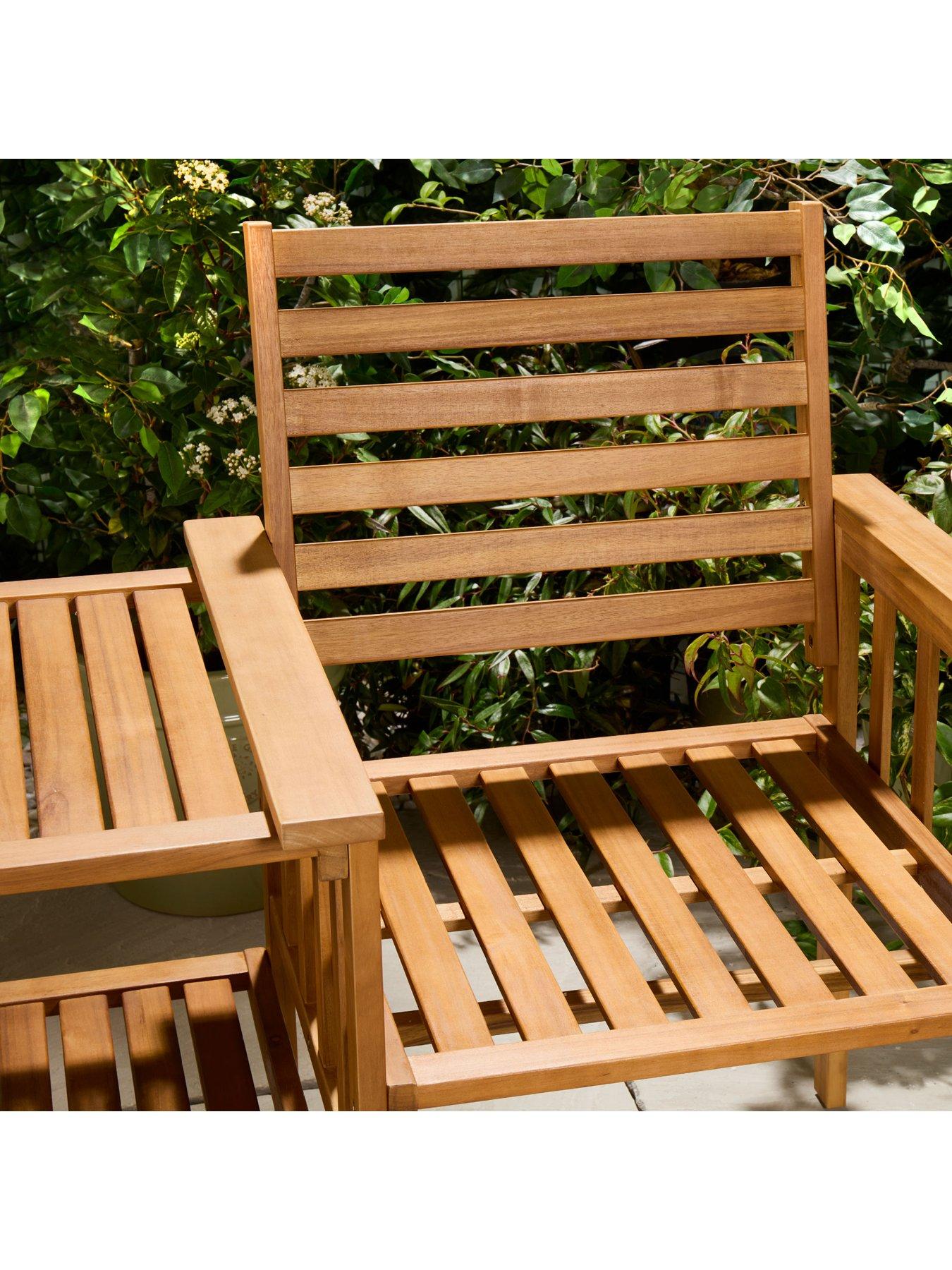 Image 7 of 7 of Vonhaus Cannes 2 Seater Wooden Loveseat