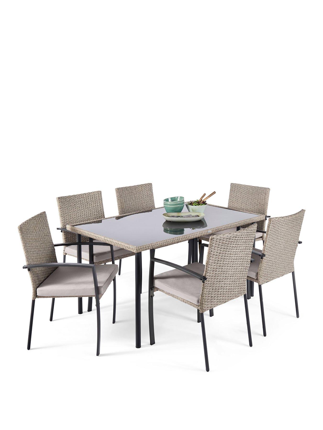 Image 2 of 7 of Vonhaus Alba 6 Seater Garden Dining Set