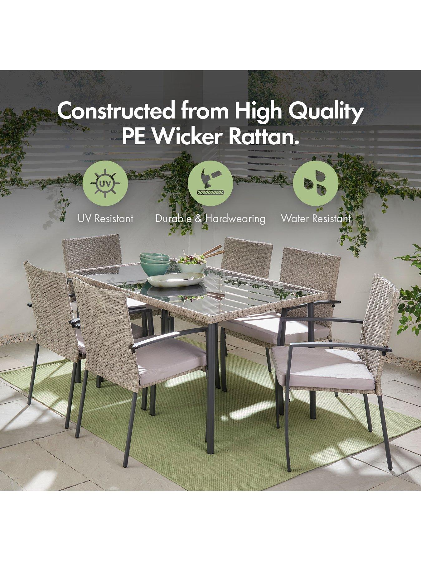 Image 3 of 7 of Vonhaus Alba 6 Seater Garden Dining Set