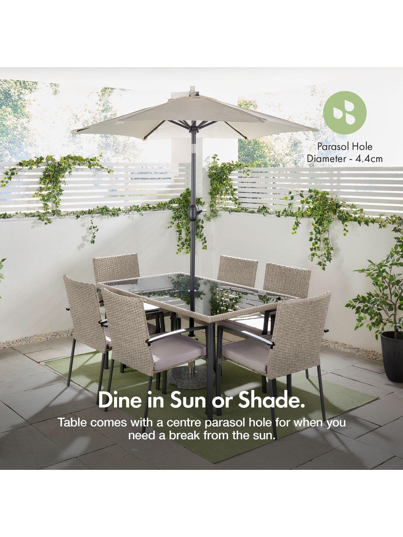 Image 4 of 7 of Vonhaus Alba 6 Seater Garden Dining Set
