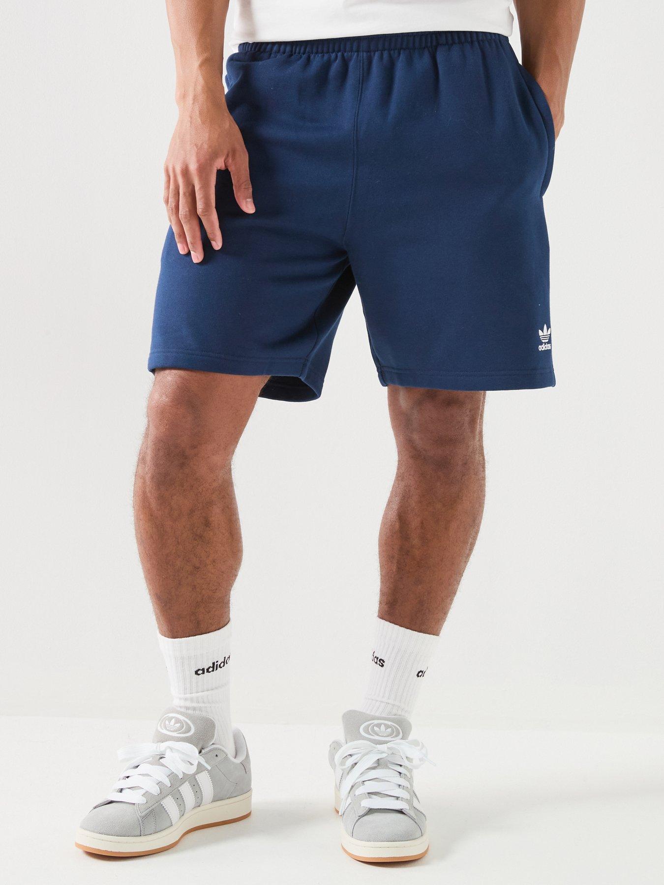 adidas Originals Men's Trefoil Essentials Fleece Shorts - Blue