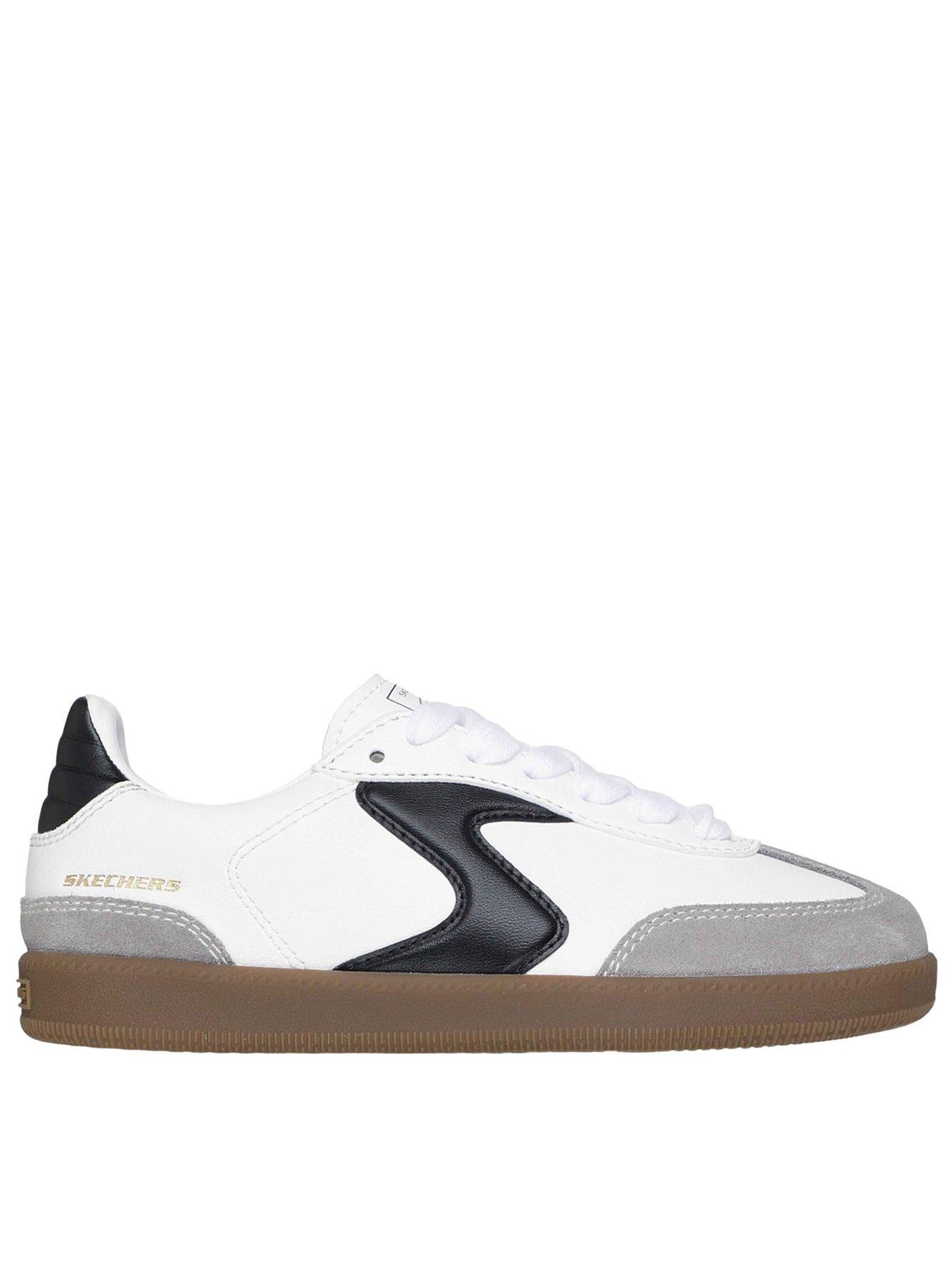 front image of skechers-junior-hotshot-varsity-trainer-white