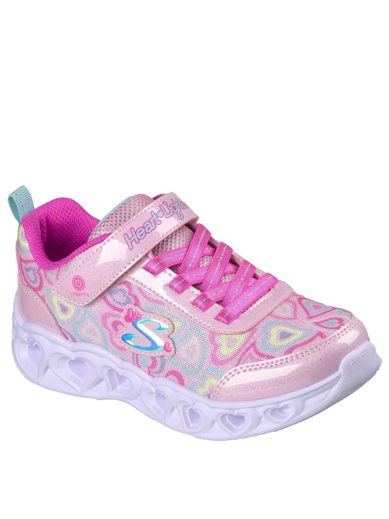 Image 2 of 5 of Skechers Kids Heart Lights Boogie Love Trainers - Light Pink