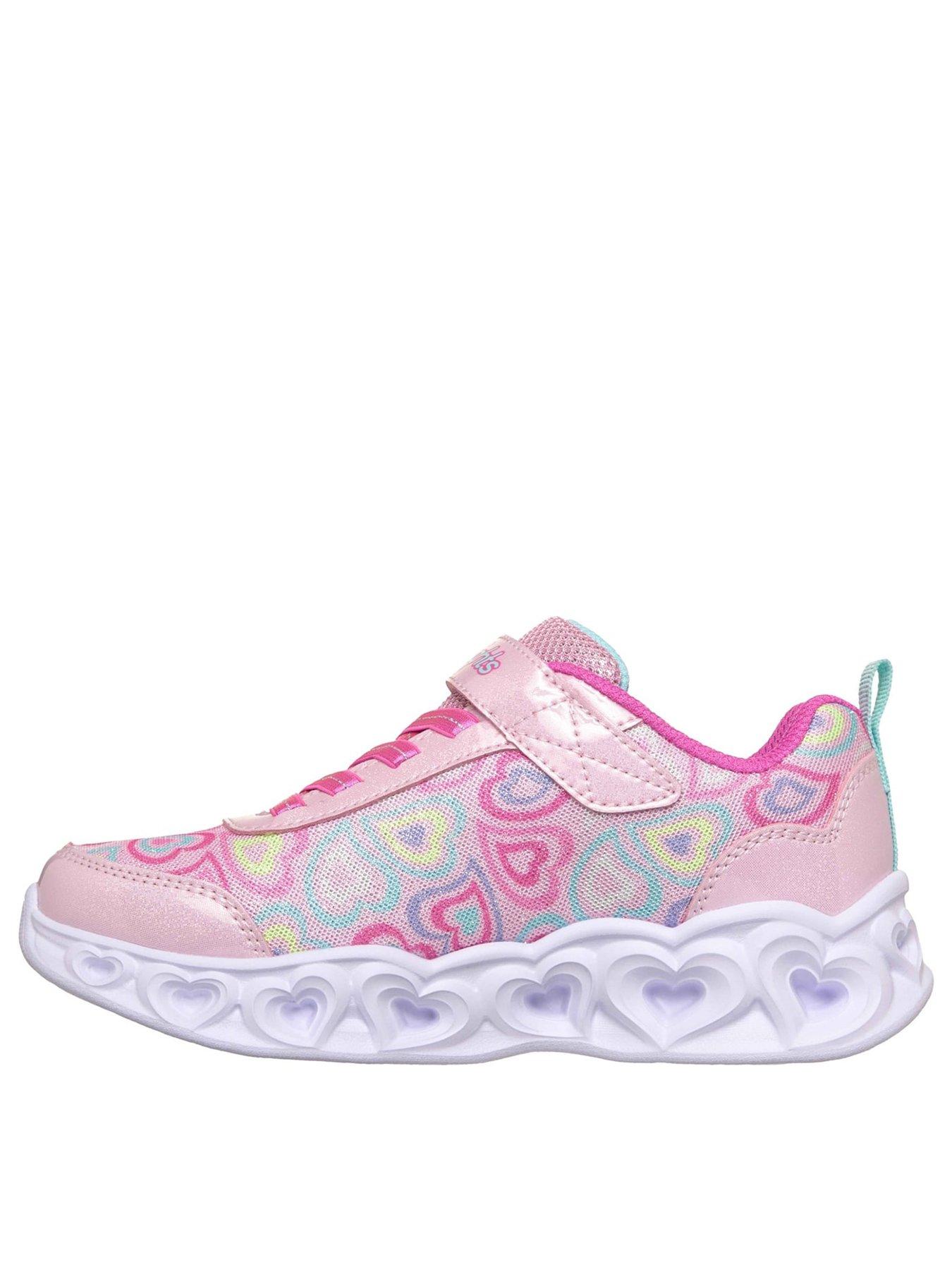 Image 3 of 5 of Skechers Kids Heart Lights Boogie Love Trainers - Light Pink