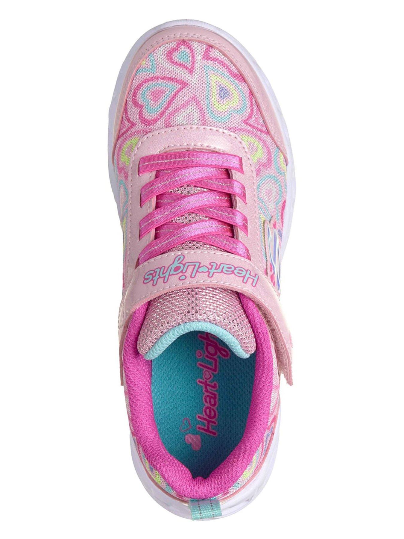 Image 4 of 5 of Skechers Kids Heart Lights Boogie Love Trainers - Light Pink