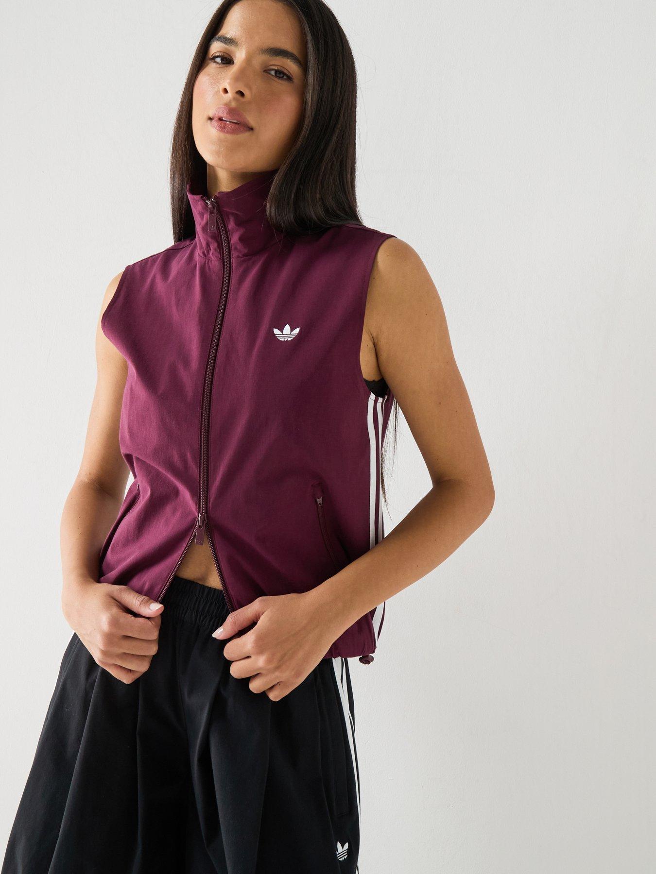 adidas Originals Womens Sleevless Track Top - Maroon