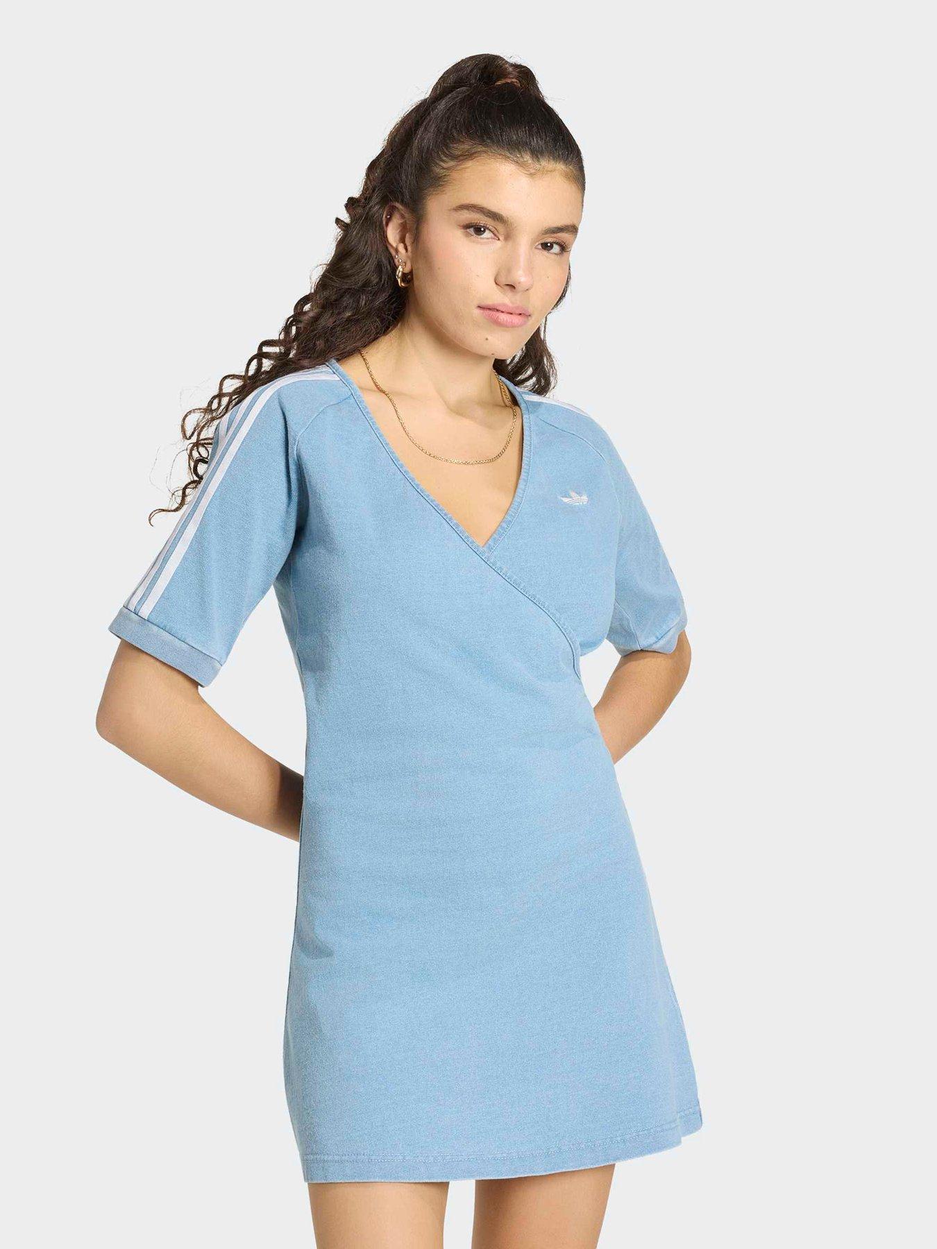 adidas Originals Womens Denim Dress - Blue