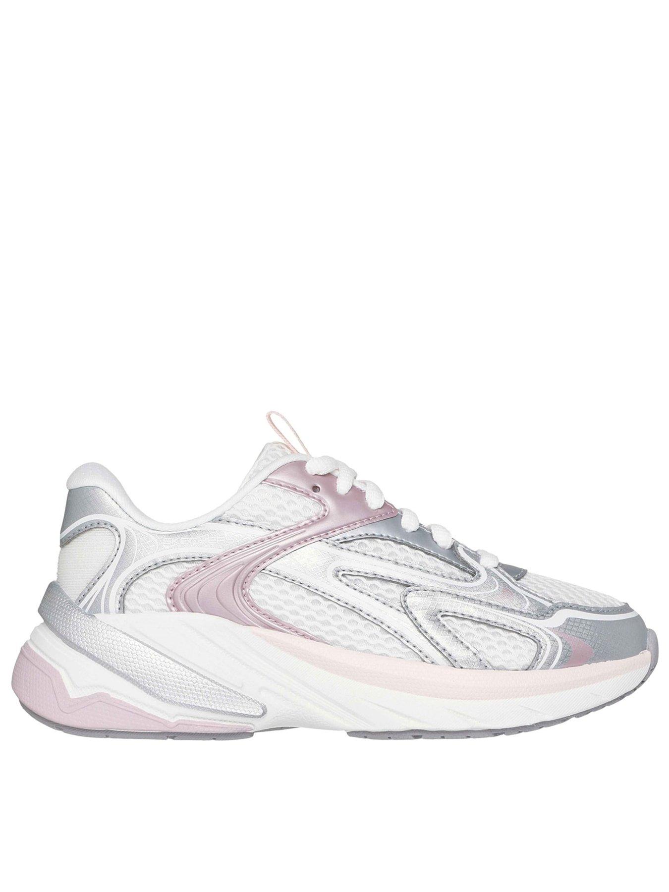 Skechers Kids S2k Metallic Trainer - Off White