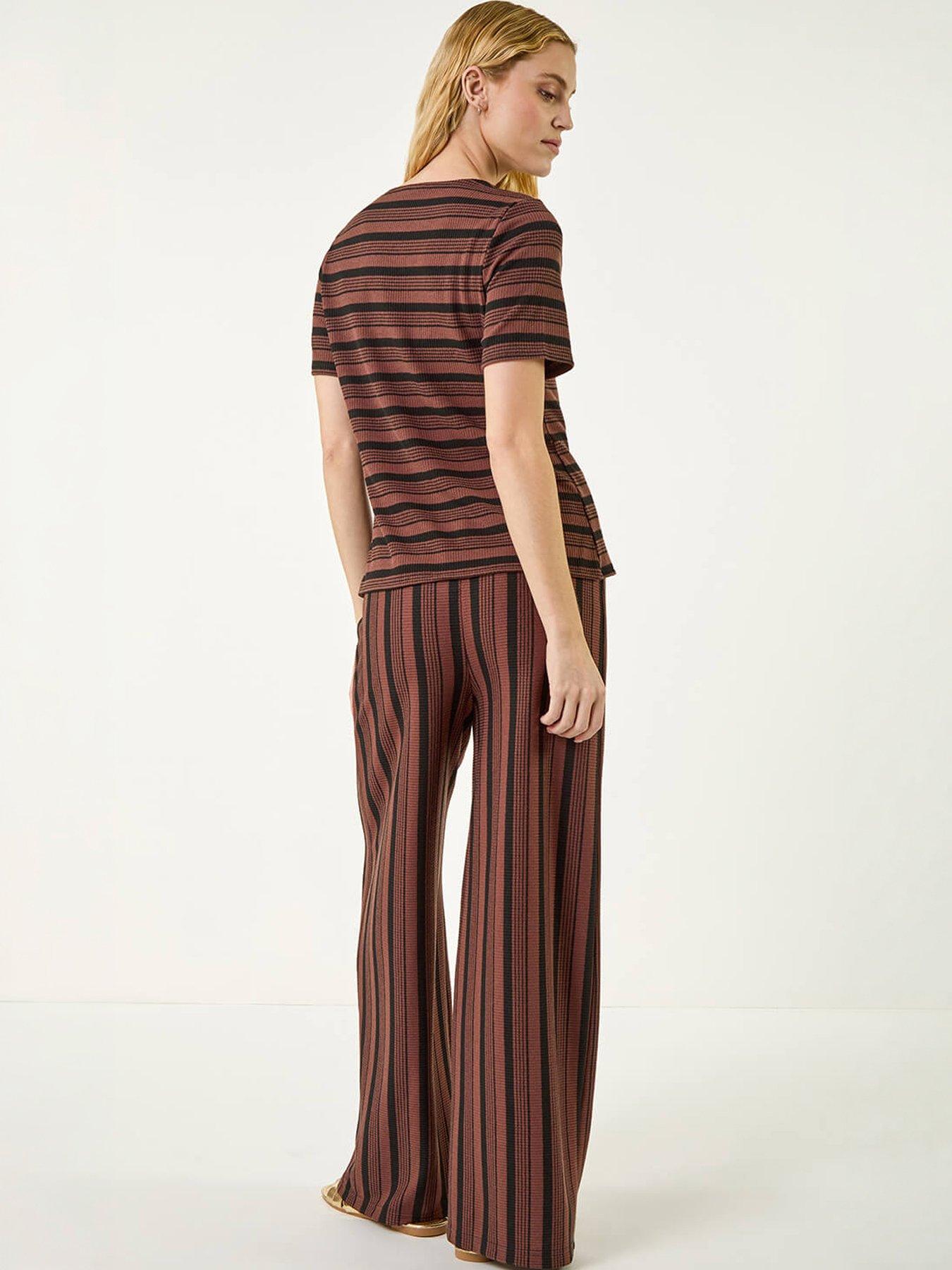 Image 4 of 5 of Roman Stripe Mock Button Top